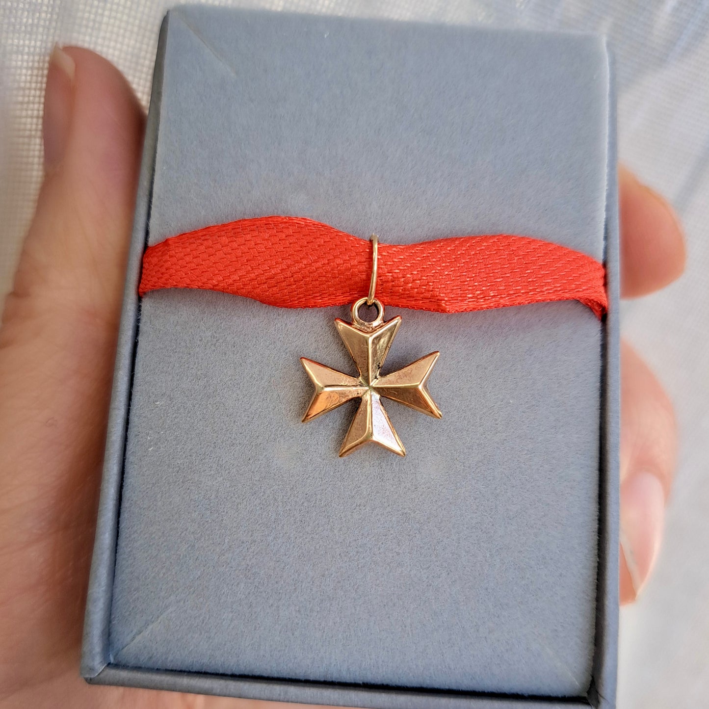 Vintage 9ct Gold Maltese Cross Charm