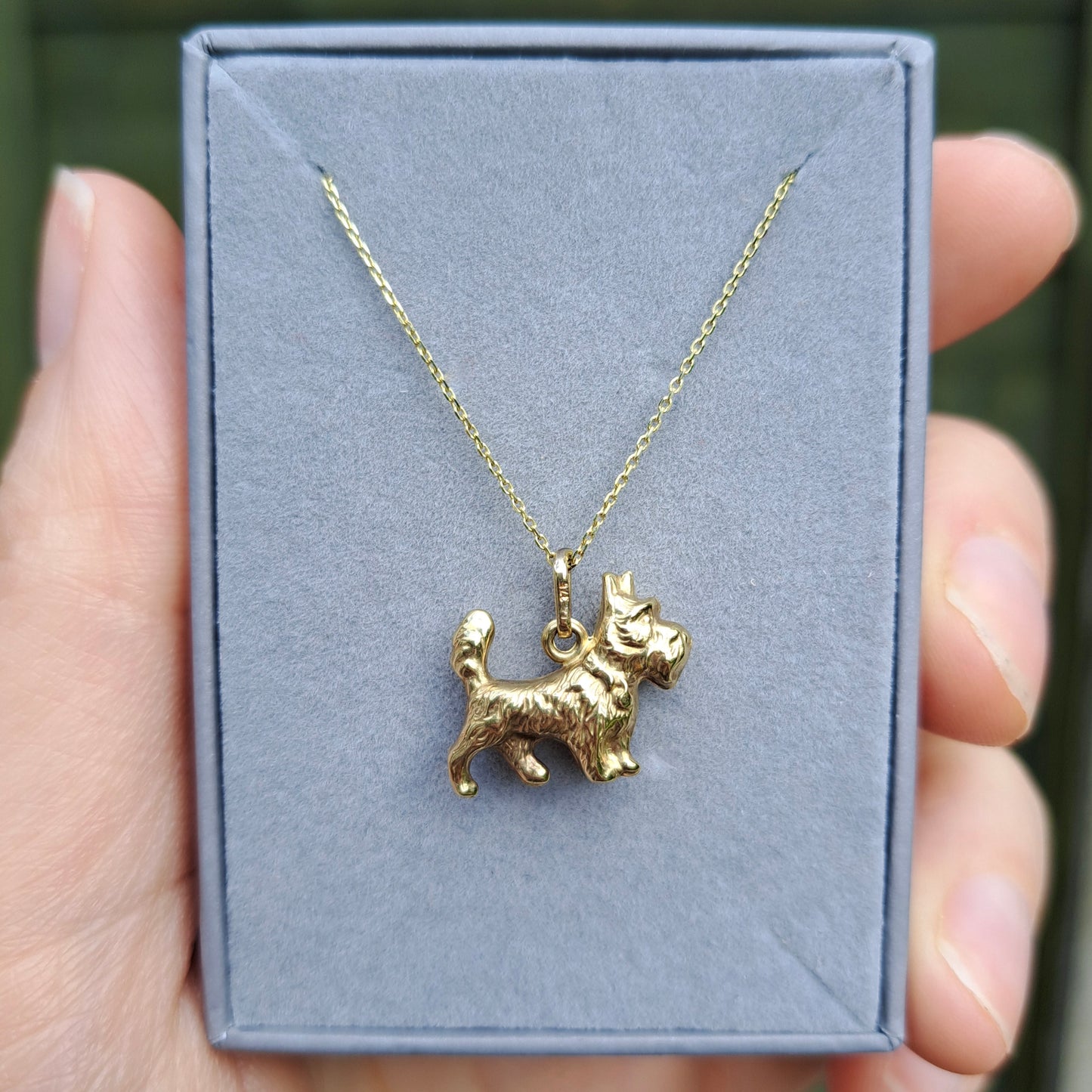 9ct Gold Scottie Dog Charm / Pendant