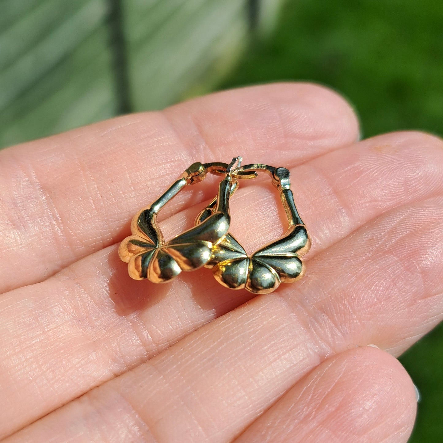 Pre-owned 9ct Gold Fancy Creole Hoop Earrings