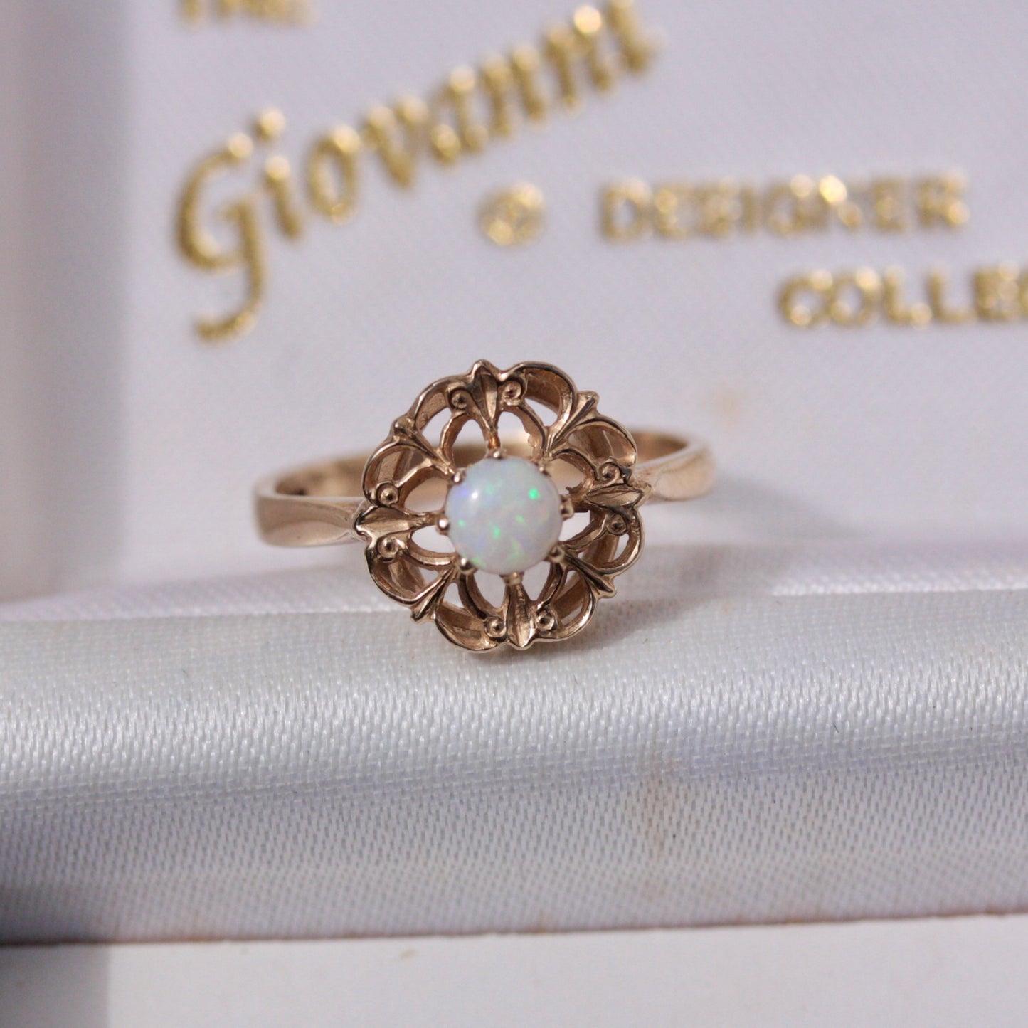 Pre-owned 9ct Gold and Opal Ornate Ring