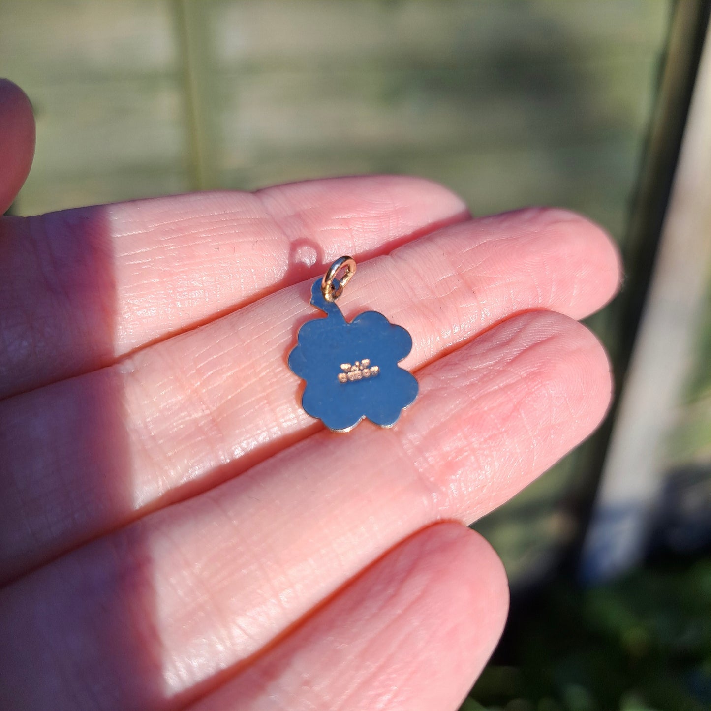 Vintage 9ct Gold Lucky 4 Leaf Clover Charm, 1975