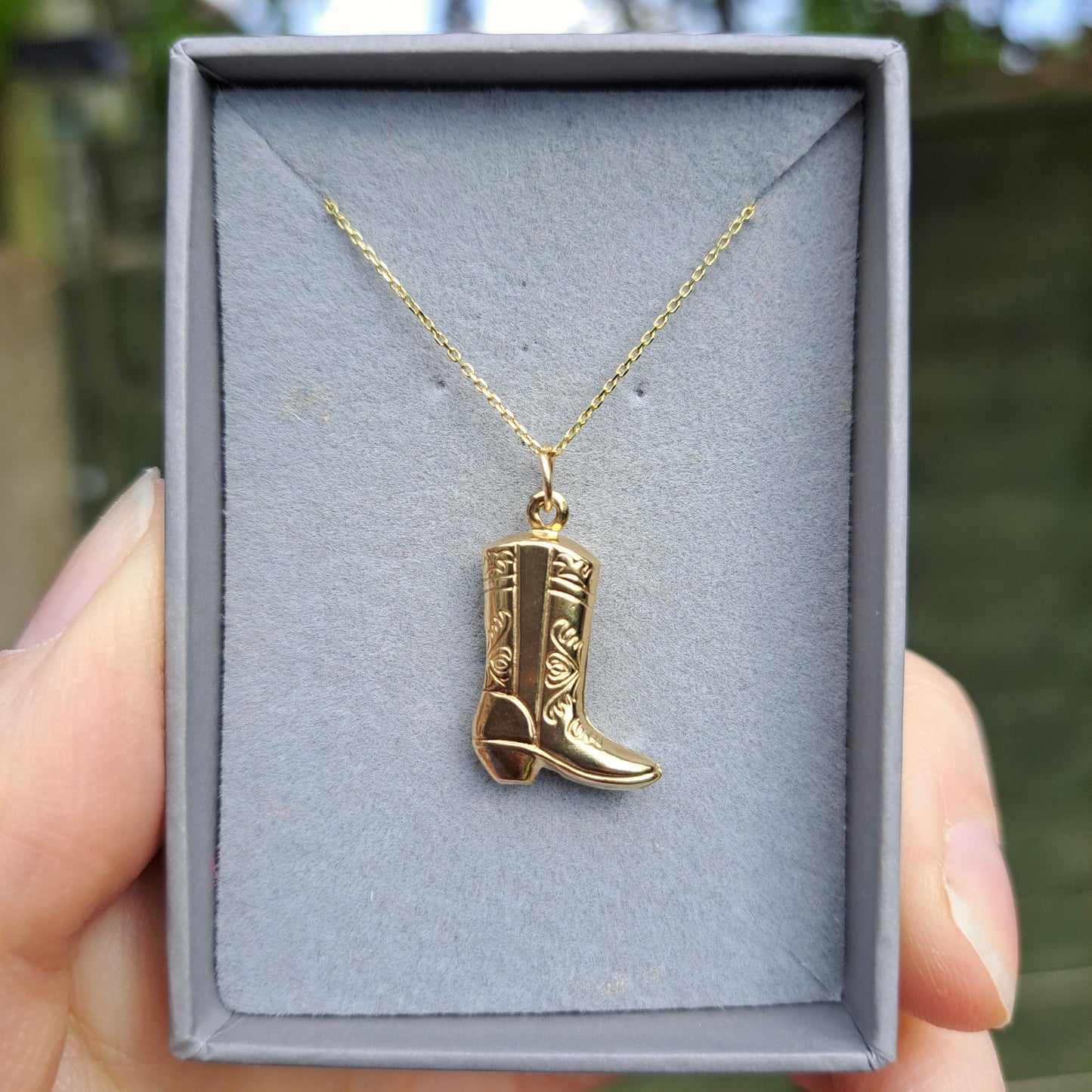 9ct Yellow Gold Cowboy Boot Charm
