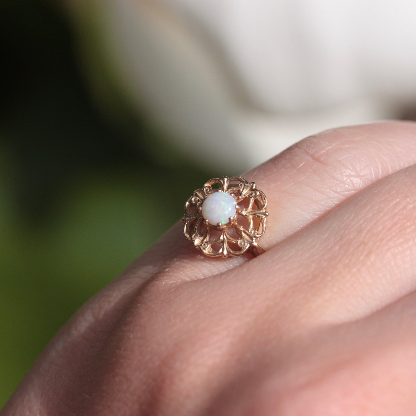 Pre-owned 9ct Gold and Opal Ornate Ring