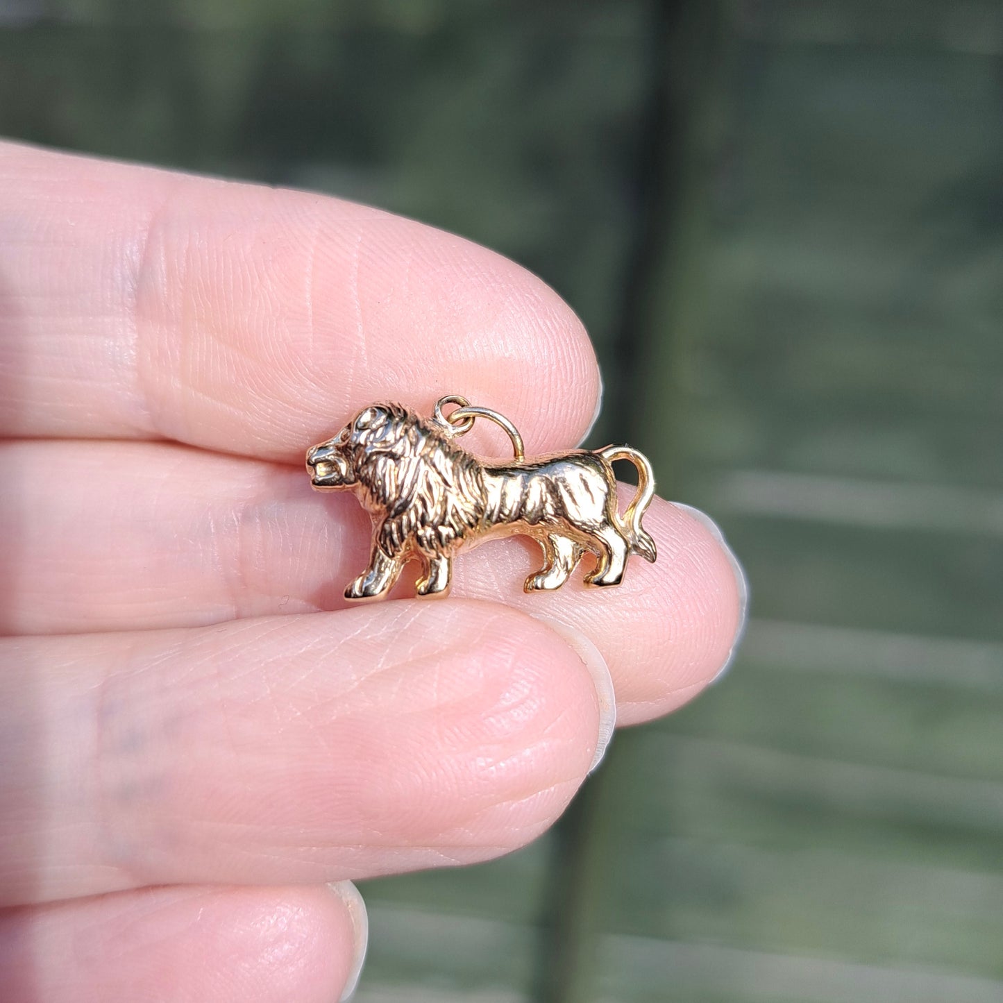 Vintage 9ct Gold Lion Charm, 1959