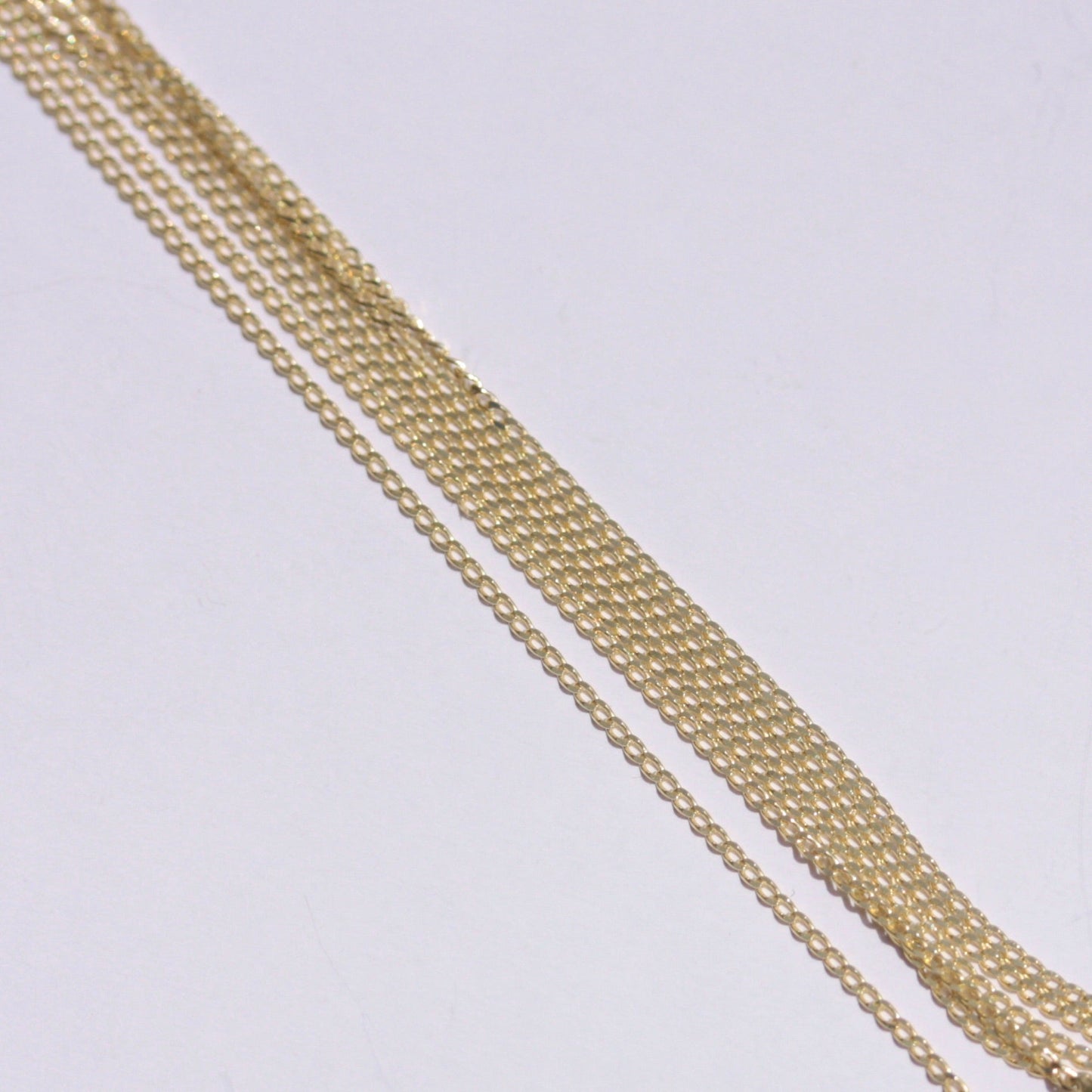 Solid 9ct Yellow Gold Micro Curb Chain, 0.7mm