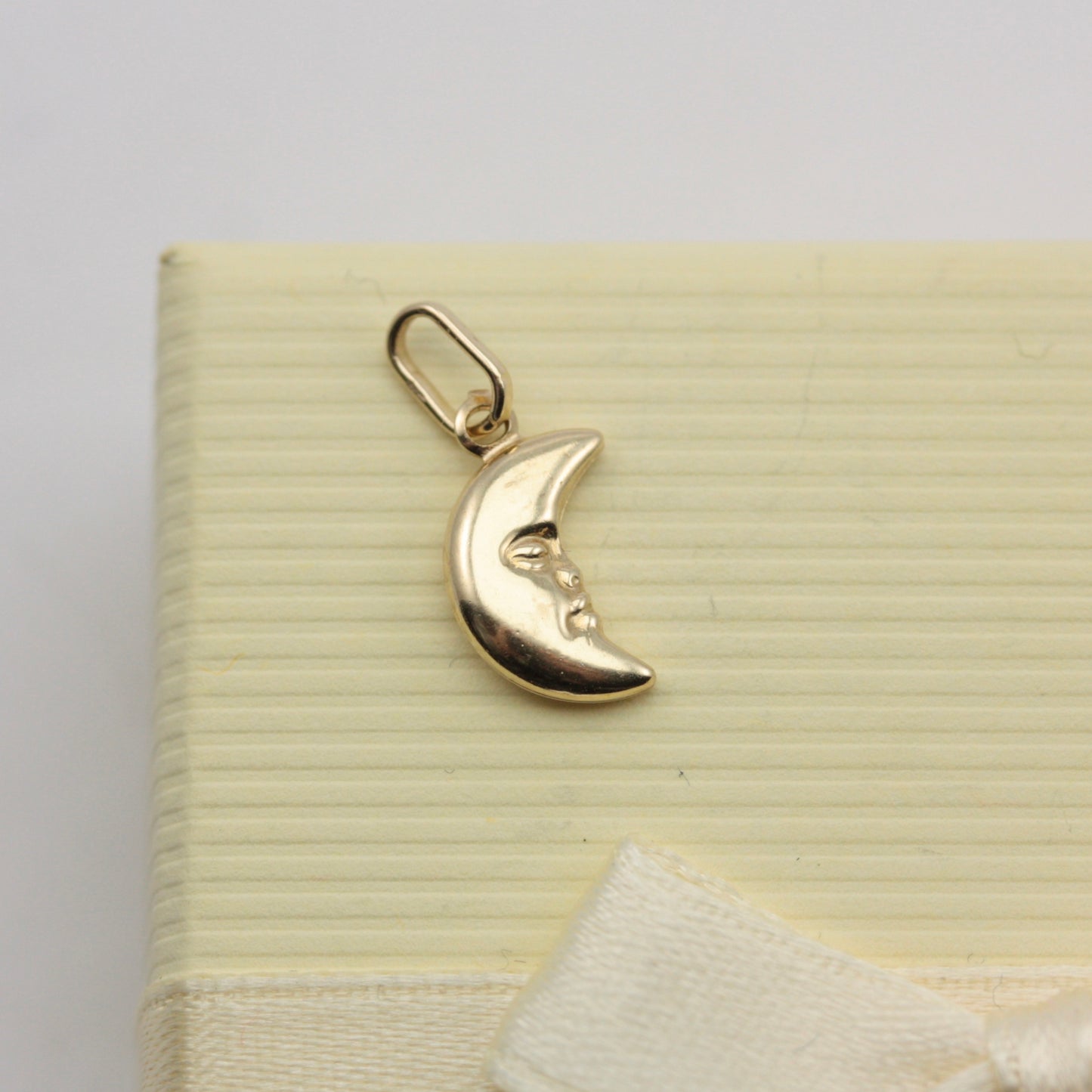 Tiny 9ct Gold Man in the Moon Charm