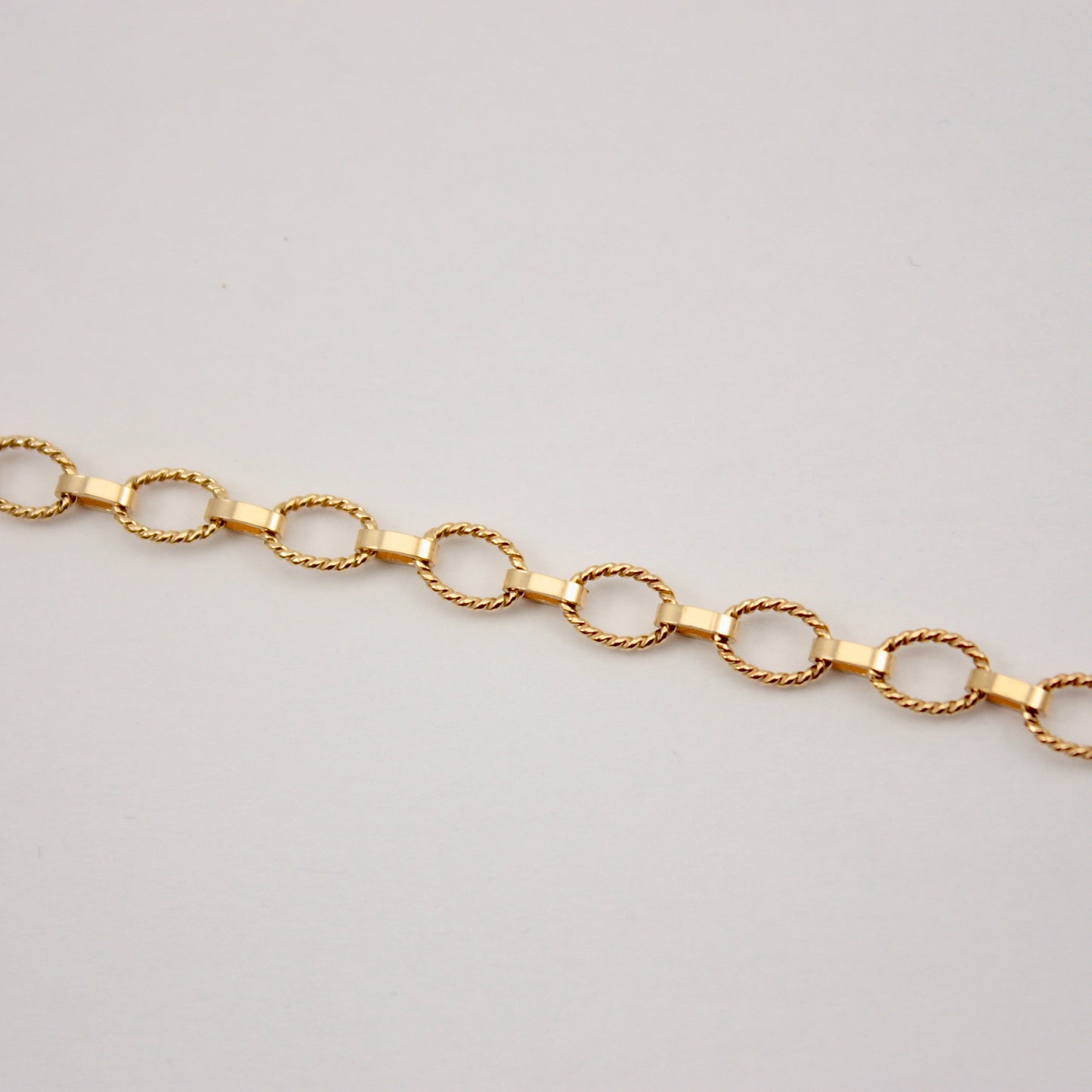 Vintage 9ct Gold Rope Link Bracelet, 1992, Unoaerre