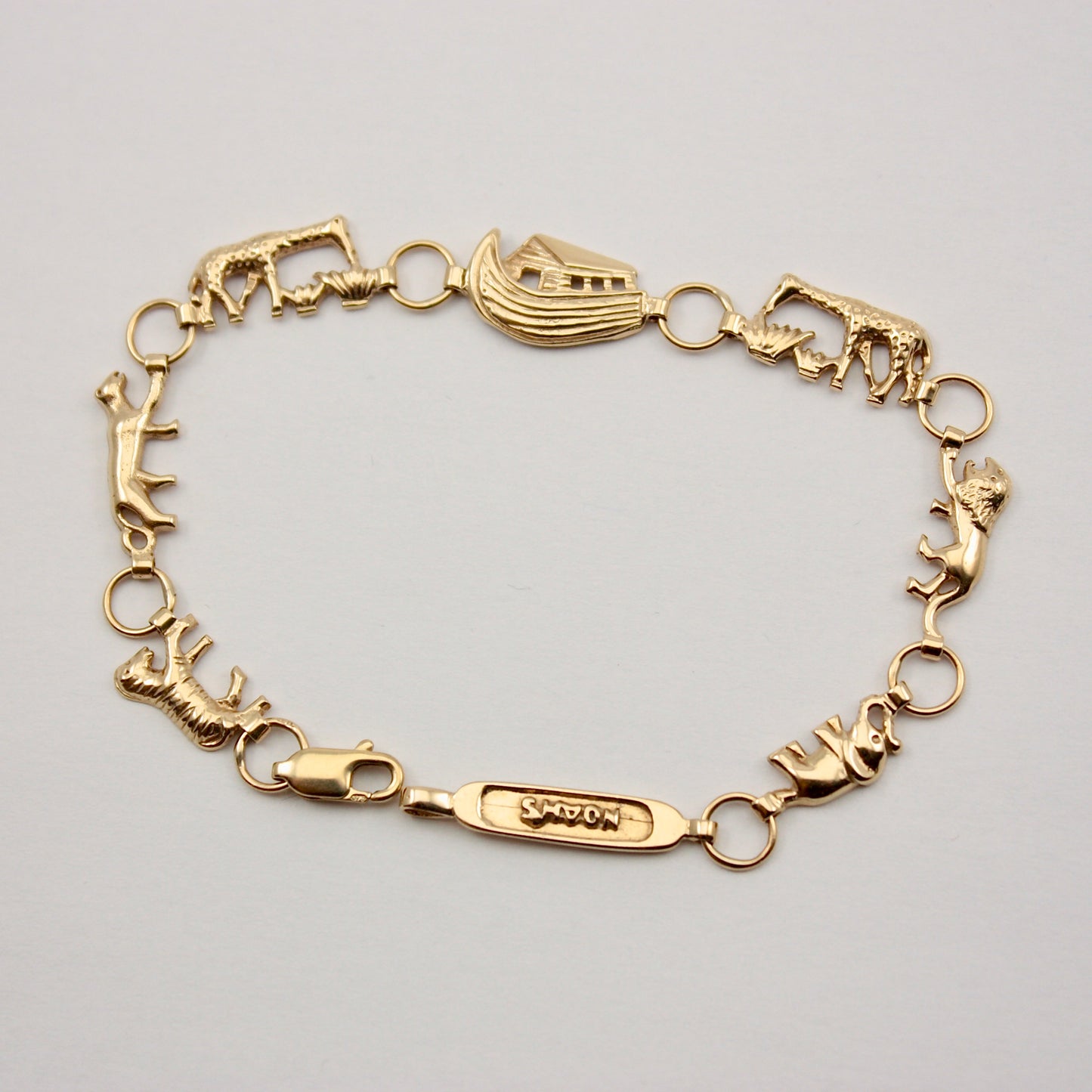 Vintage 9ct Gold Noah's Ark Bracelet