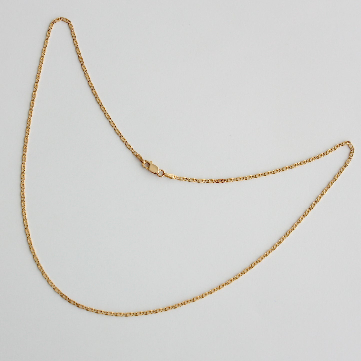 Pre-owned Italian 14K Gold Fancy Link Chain Necklace, 20 inches