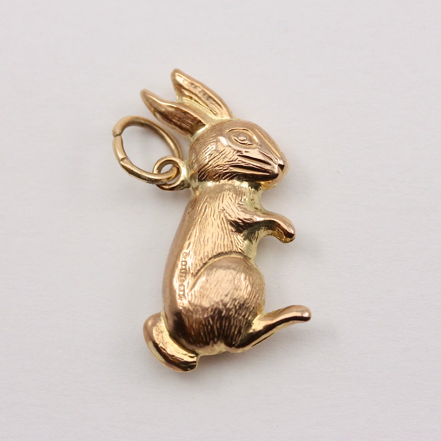 Vintage 9ct Gold Rabbit Charm, 1975