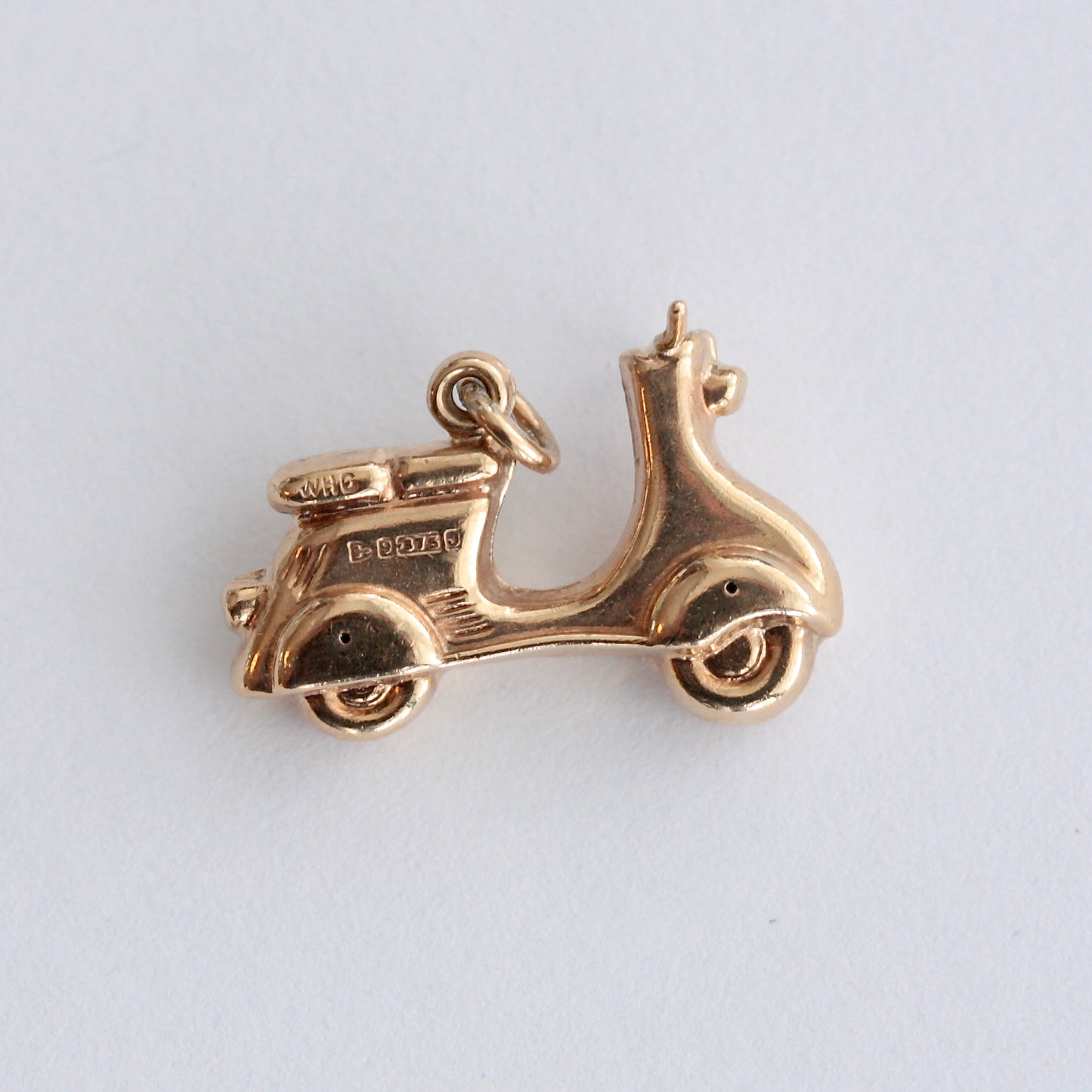 Vintage 9ct Gold Scooter Charm, 1959