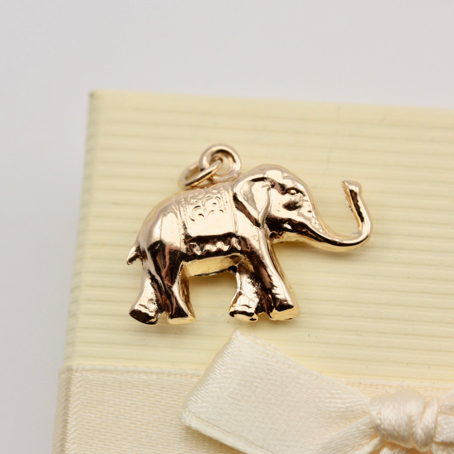 Vintage 9ct Gold Elephant Charm, 1975
