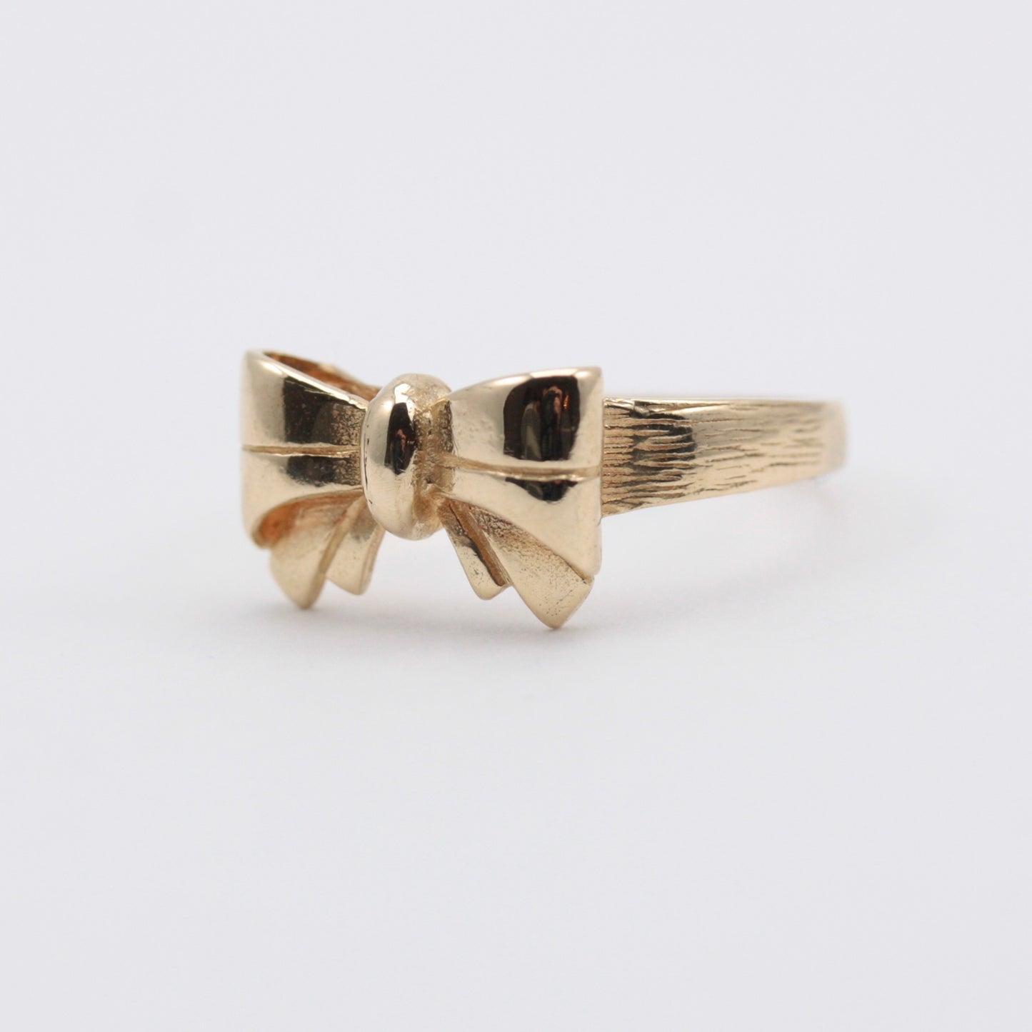 Vintage 9ct Gold Bow Ring, 1988