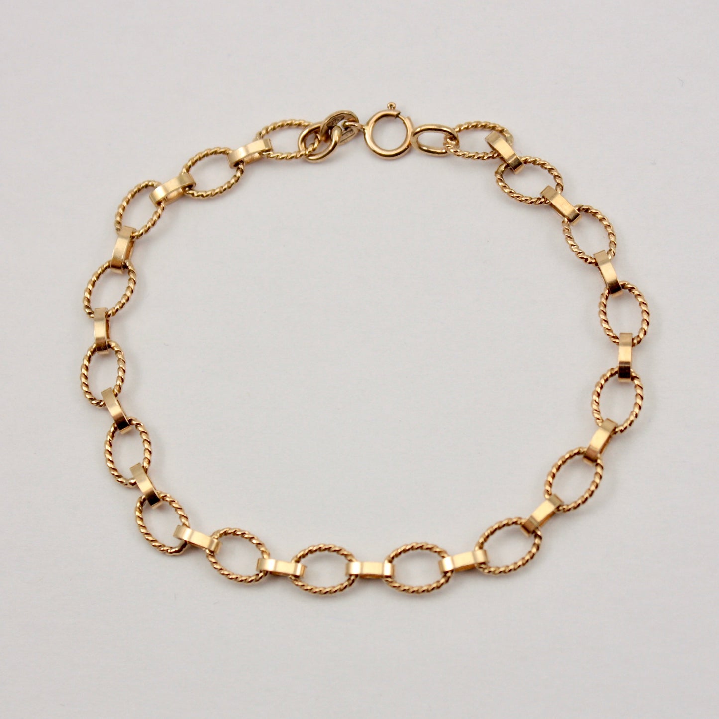 Vintage 9ct Gold Rope Link Bracelet, 1992, Unoaerre