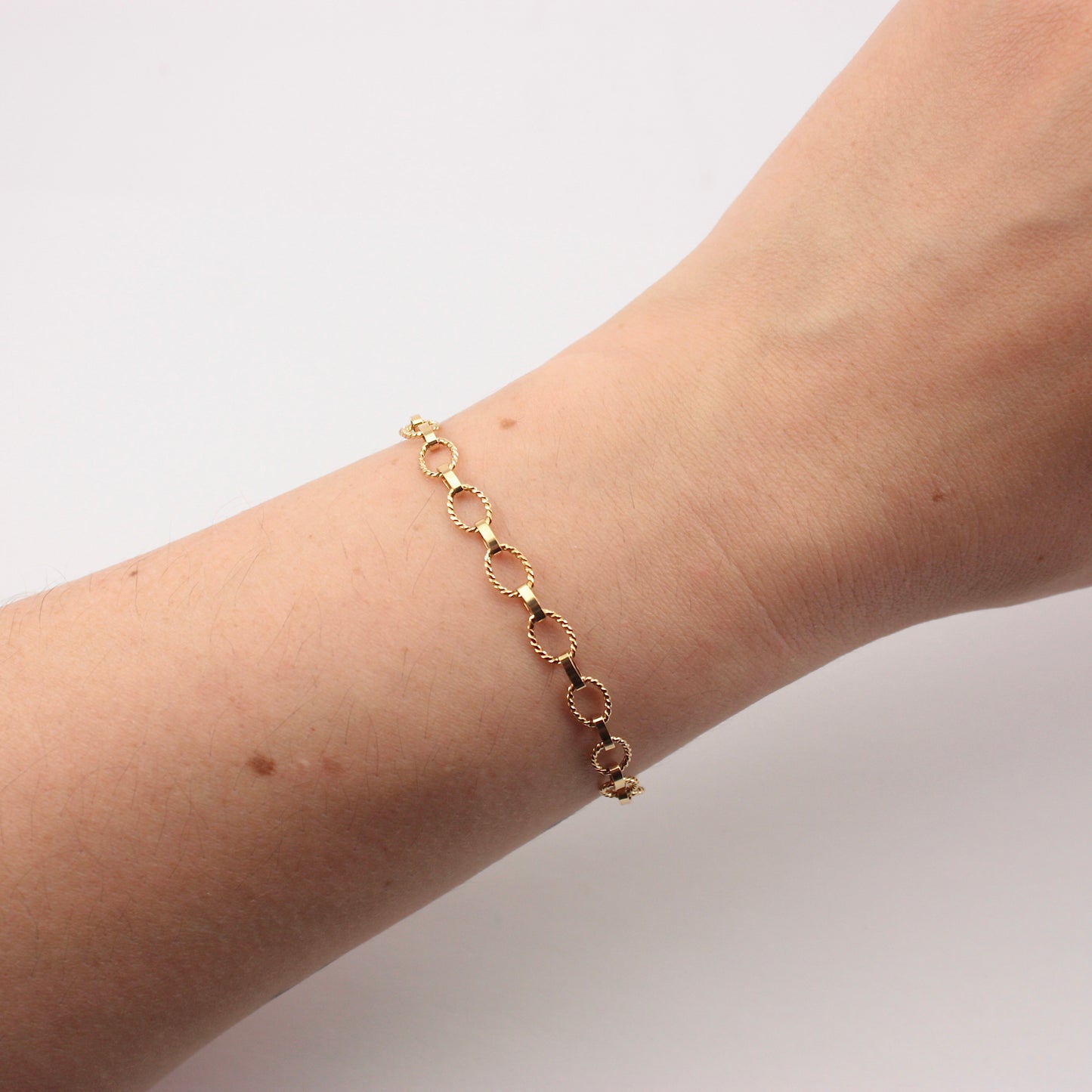 Vintage 9ct Gold Rope Link Bracelet, 1992, Unoaerre
