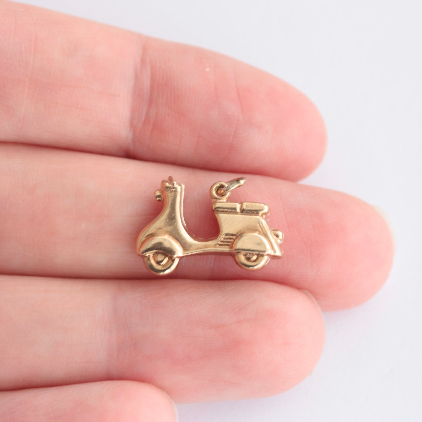 Vintage 9ct Gold Scooter Charm, 1959