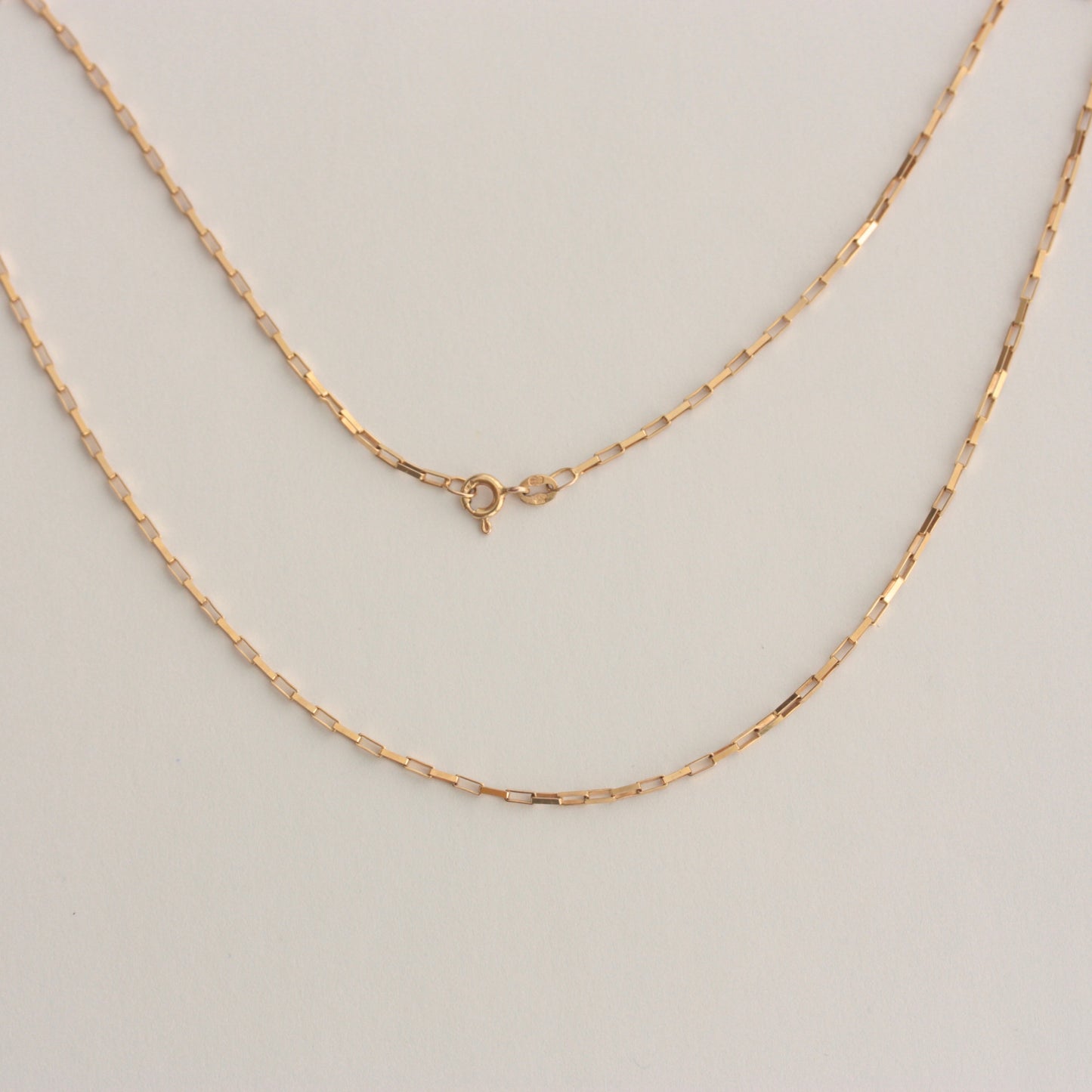 Pre-owned 9ct Gold Paper Link Chain Necklace, 20 inches, Unoaerre