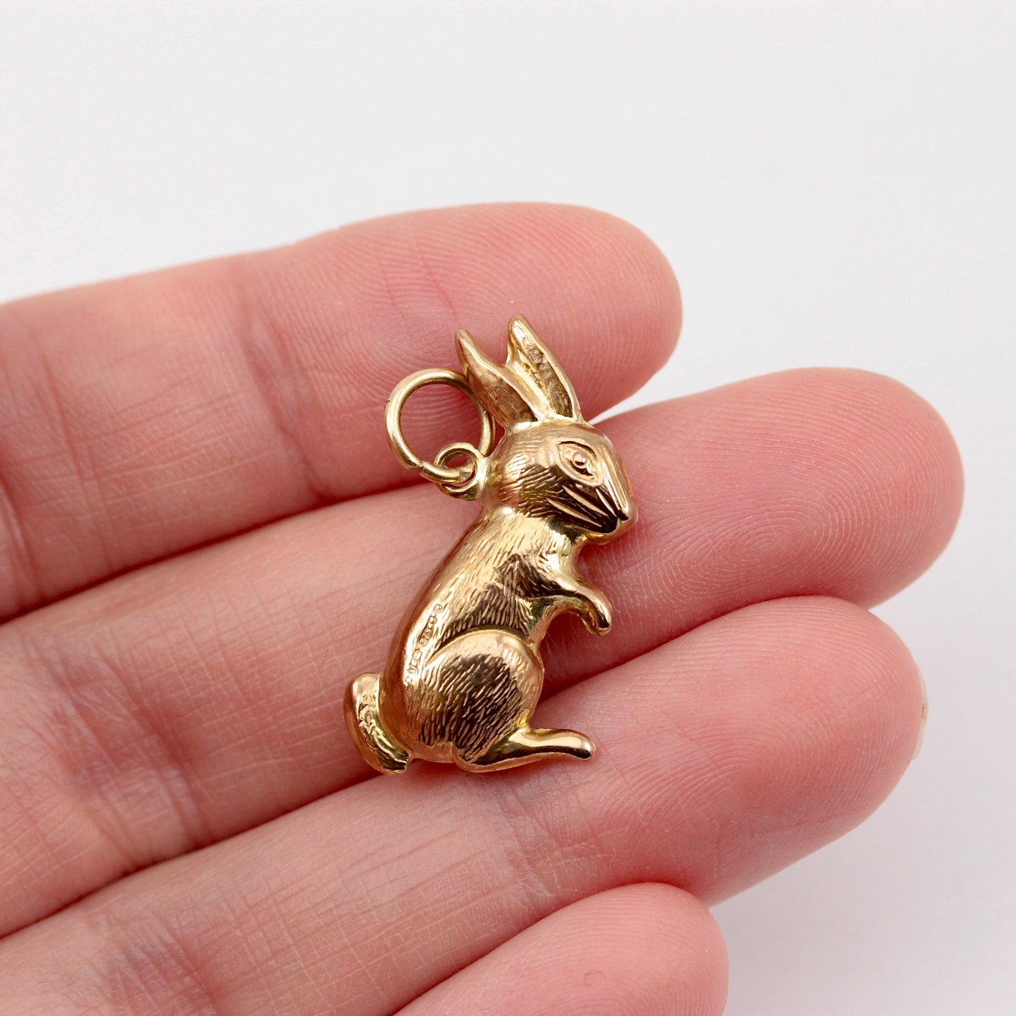 Vintage 9ct Gold Rabbit Charm, 1975