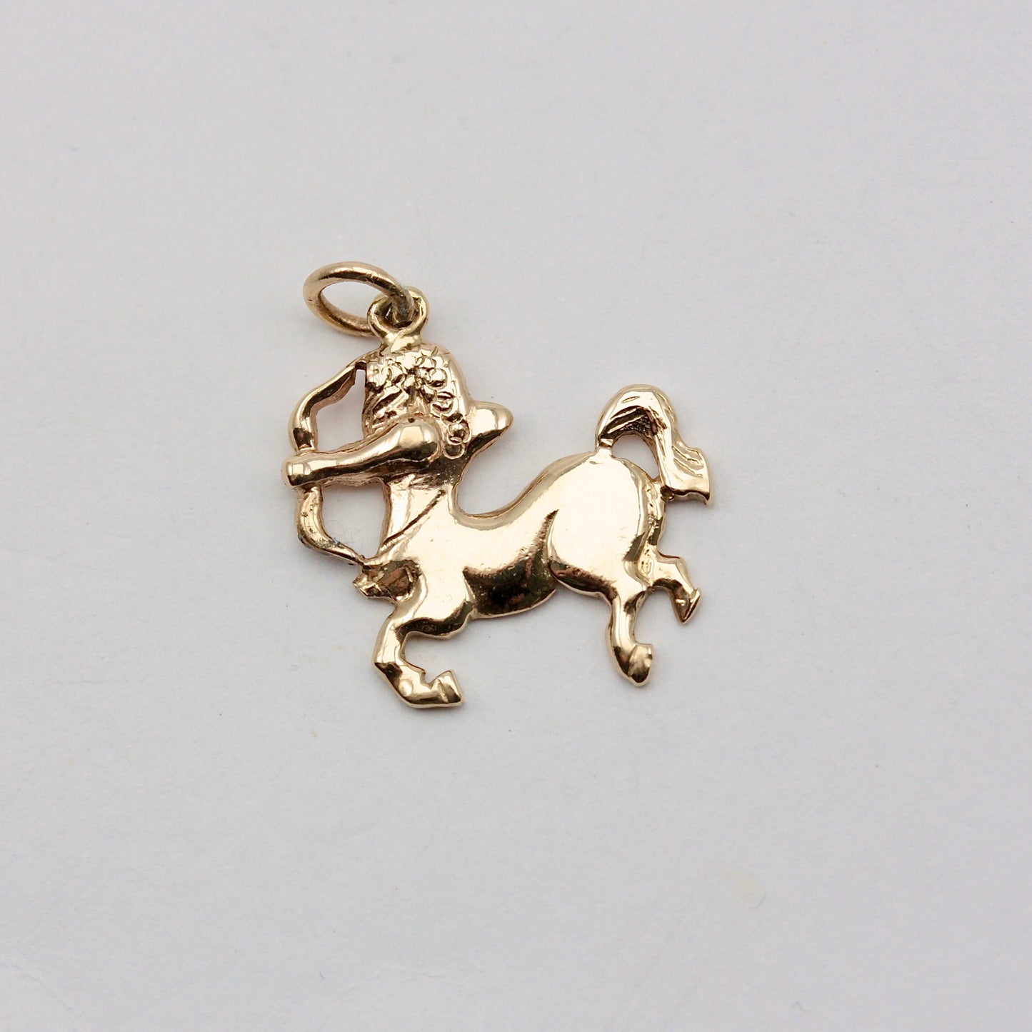 9ct gold sagittarius charm pendant