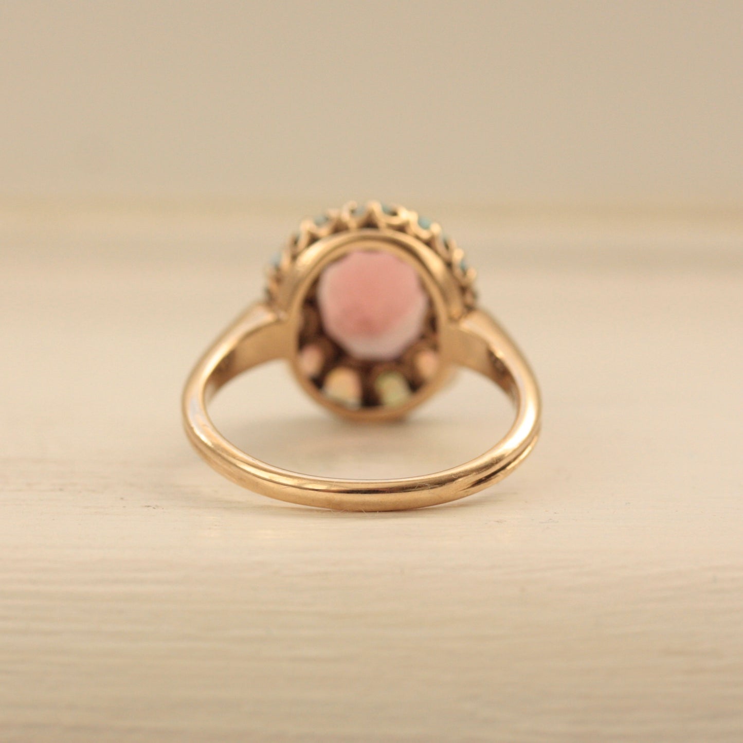 Pre-owned 9ct Gold Opal and Tourmaline Cluster Ring