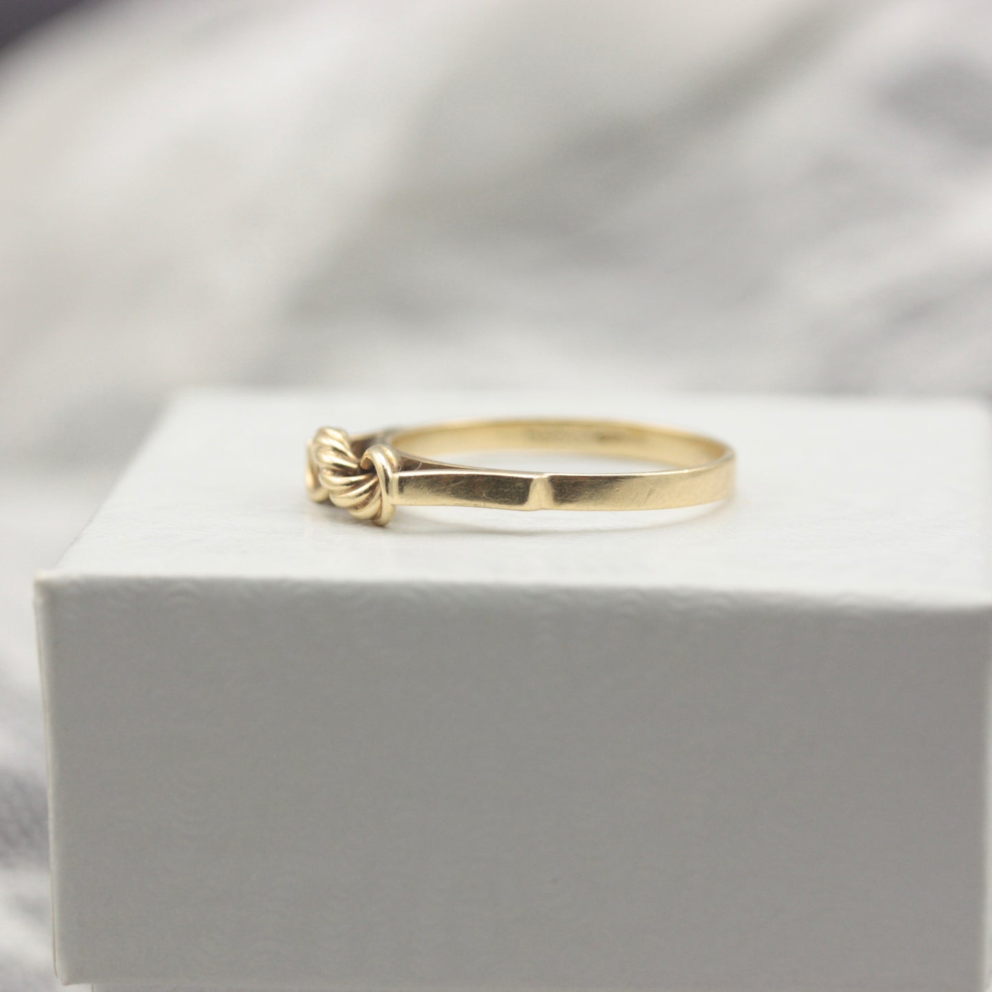 Vintage 14ct Yellow Gold Knot Front Ring, 14K Gold, Size M 1/5