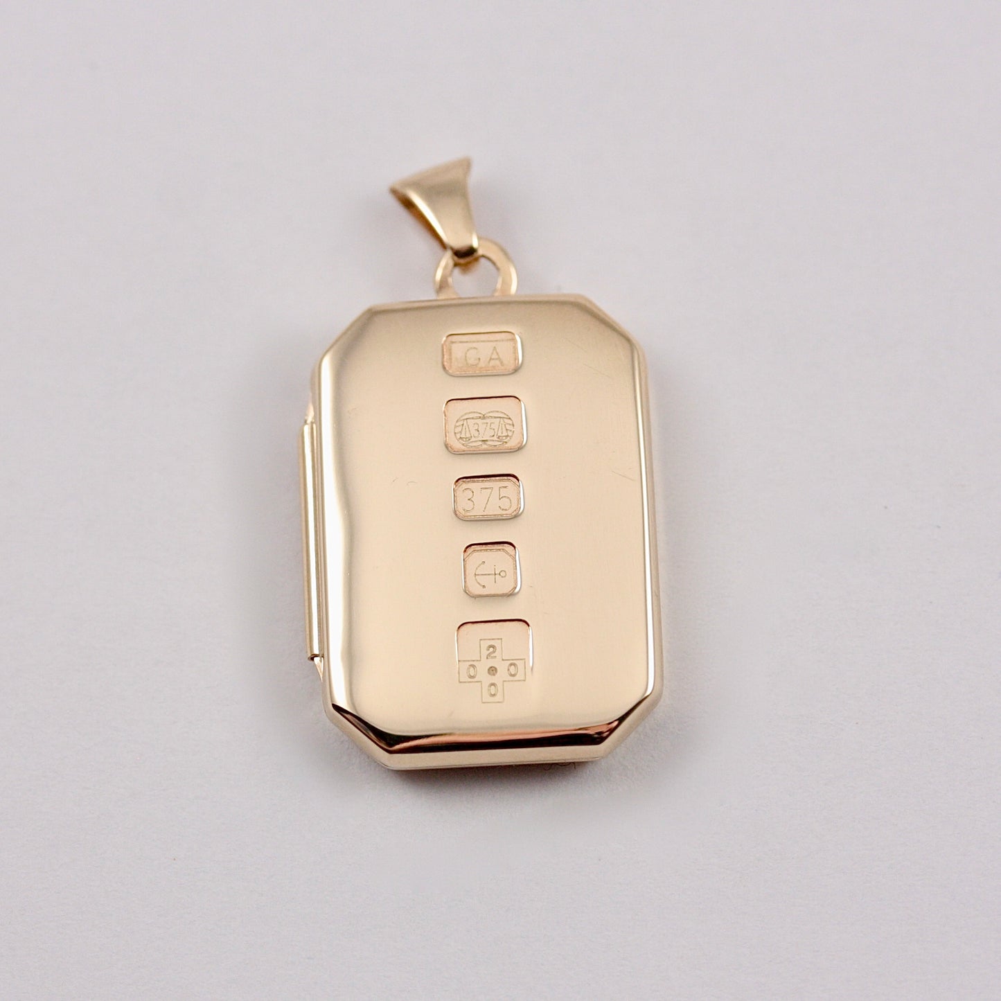 Vintage 9ct Gold Ingot Style Locket 2000 Millennium Hallmarked