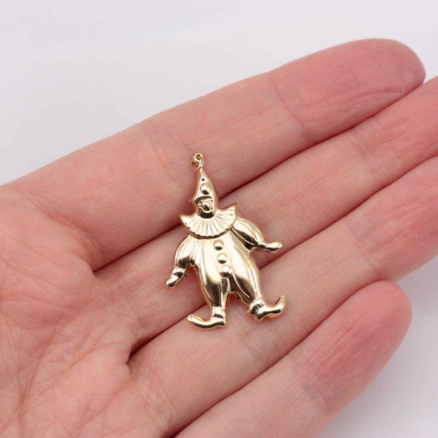 Vintage 9ct Gold Clown Pendant