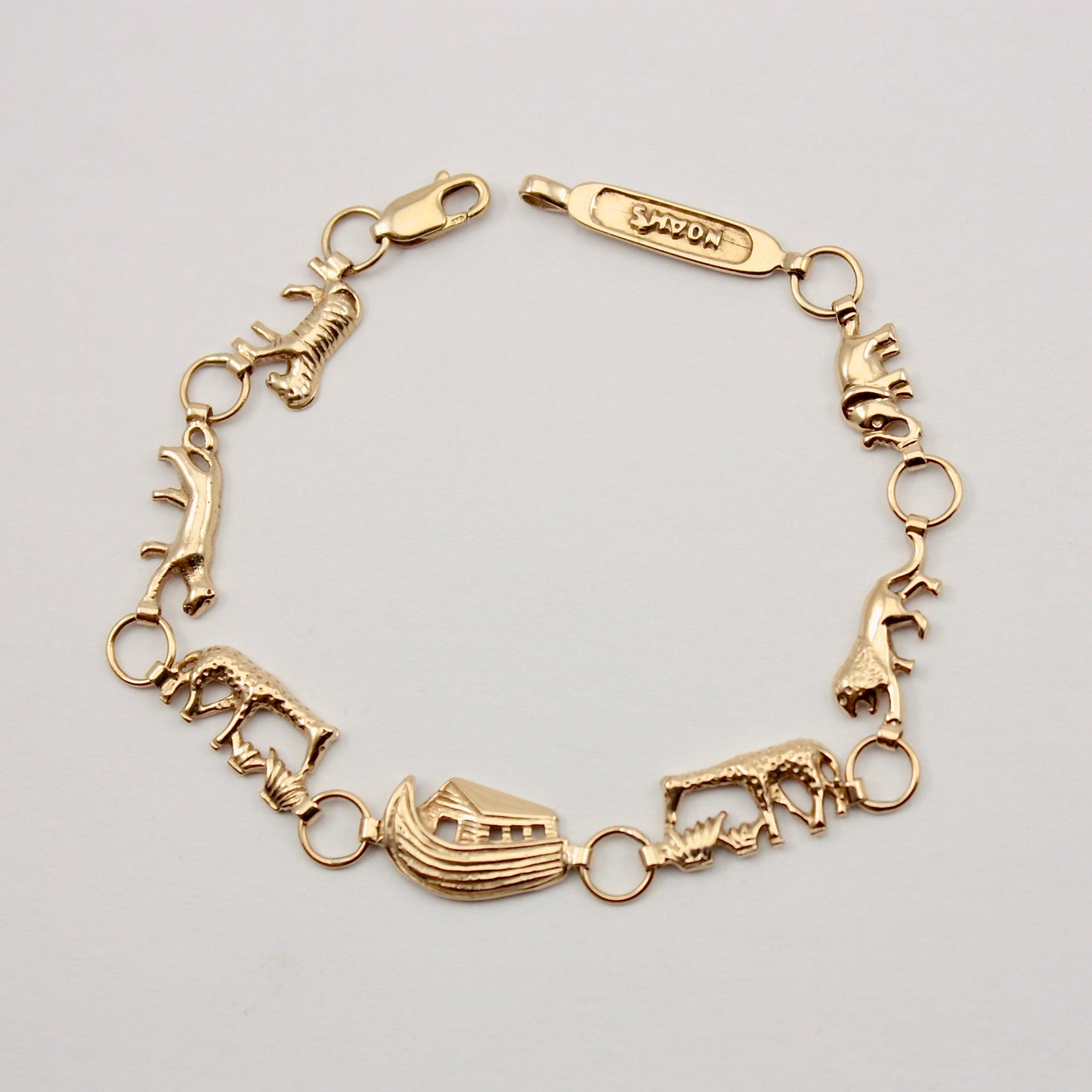Vintage 9ct Gold Noah's Ark Bracelet