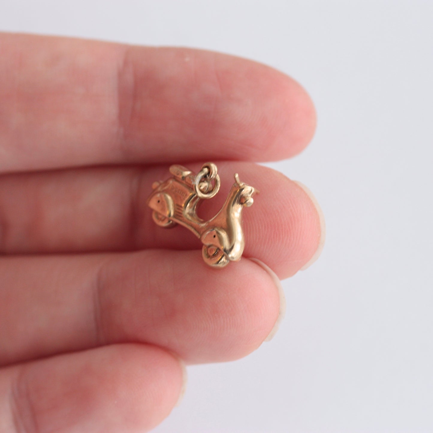 Vintage 9ct Gold Scooter Charm, 1959