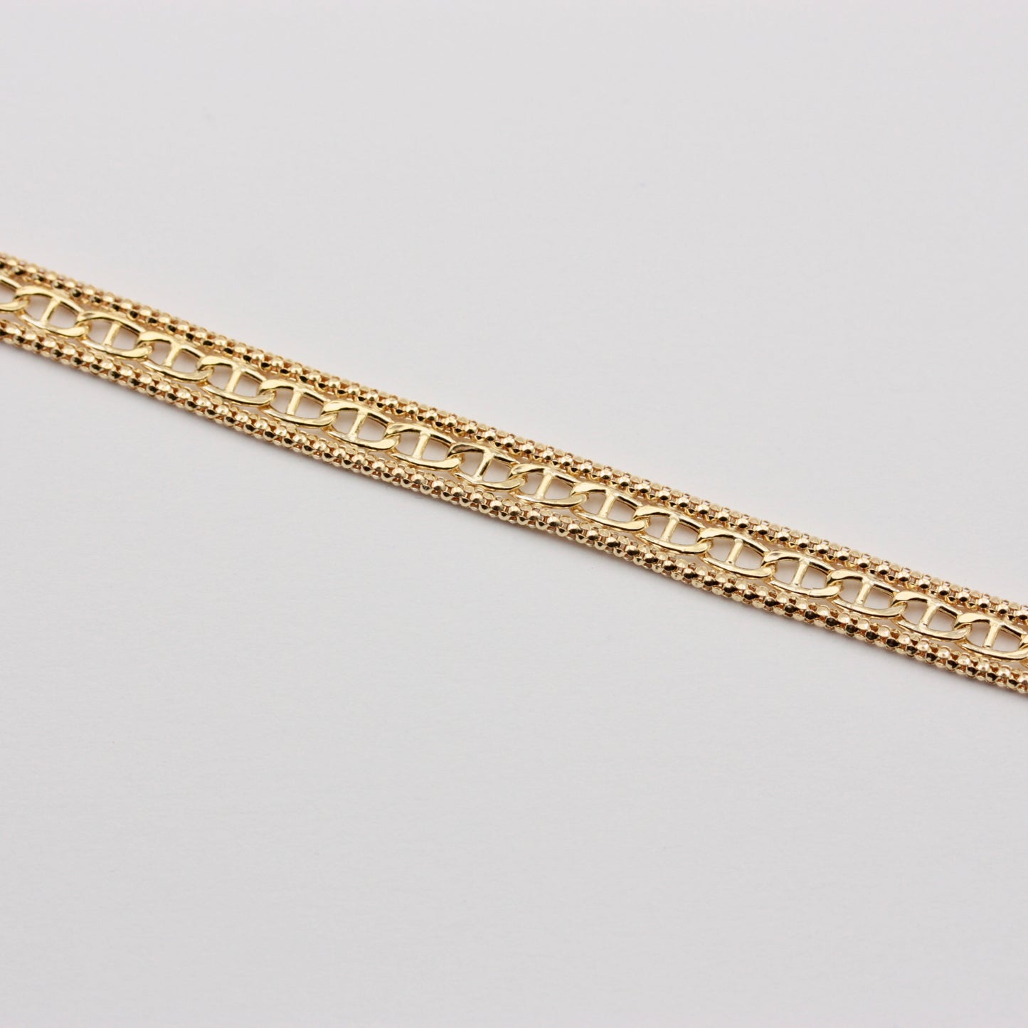 9ct gold popcorn chain bracelet