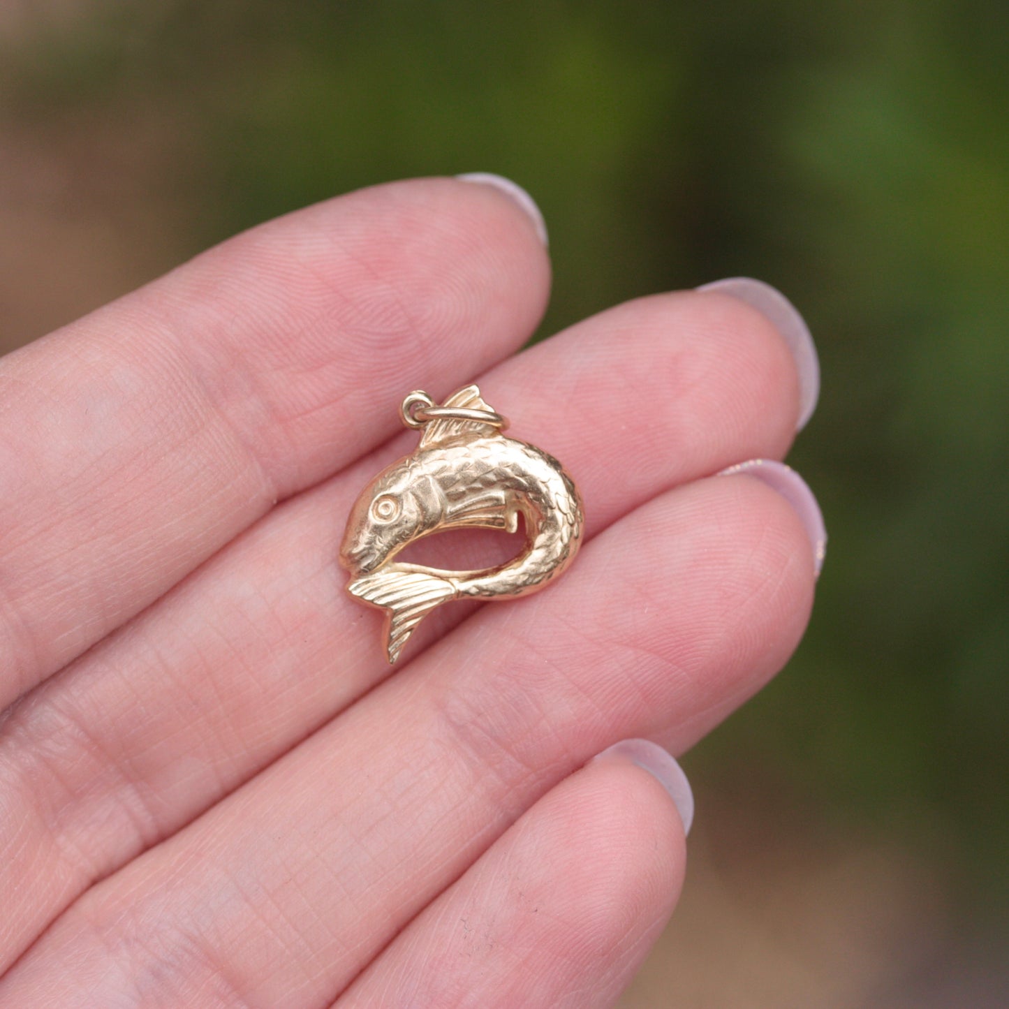 vintage gold test charm