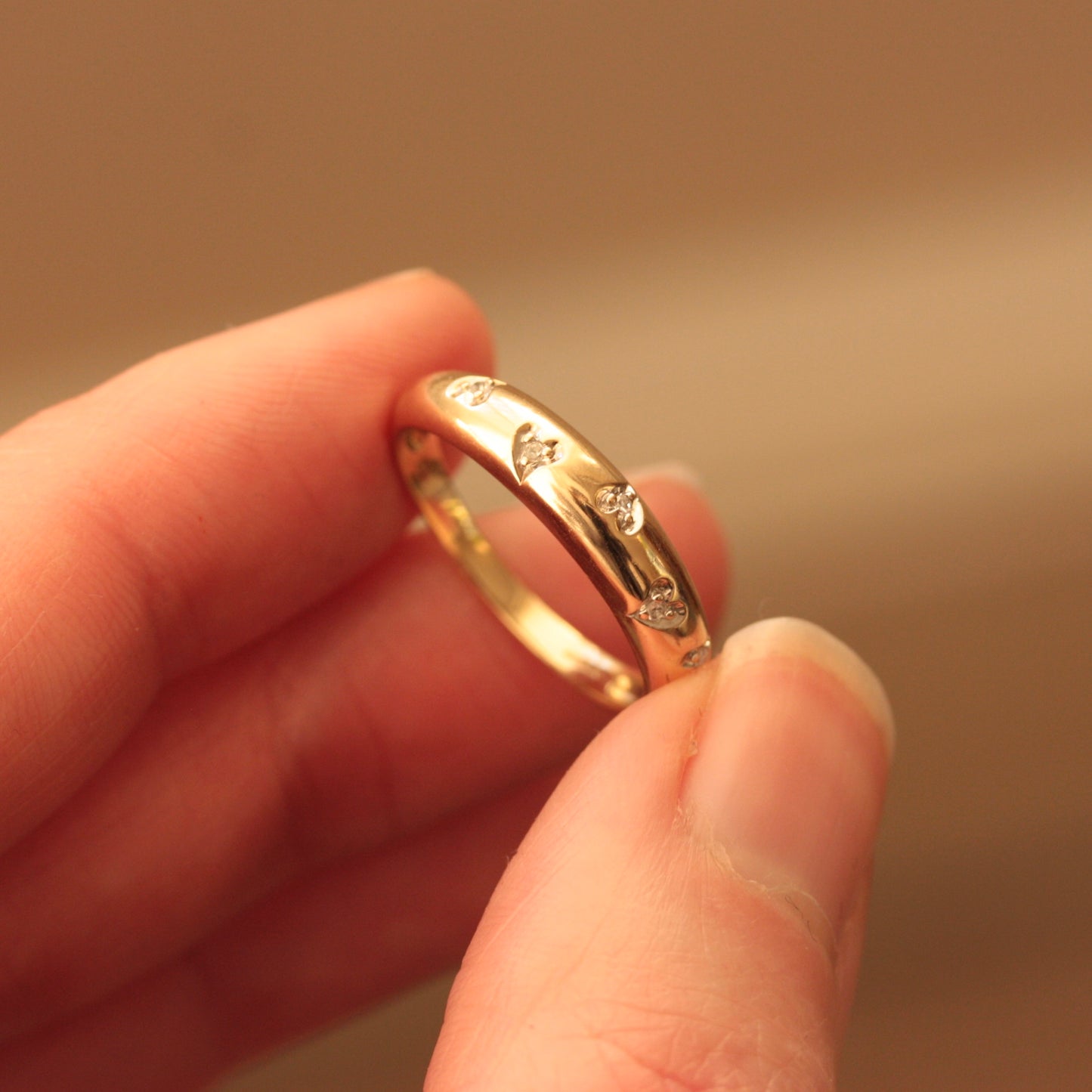 diamond heart band