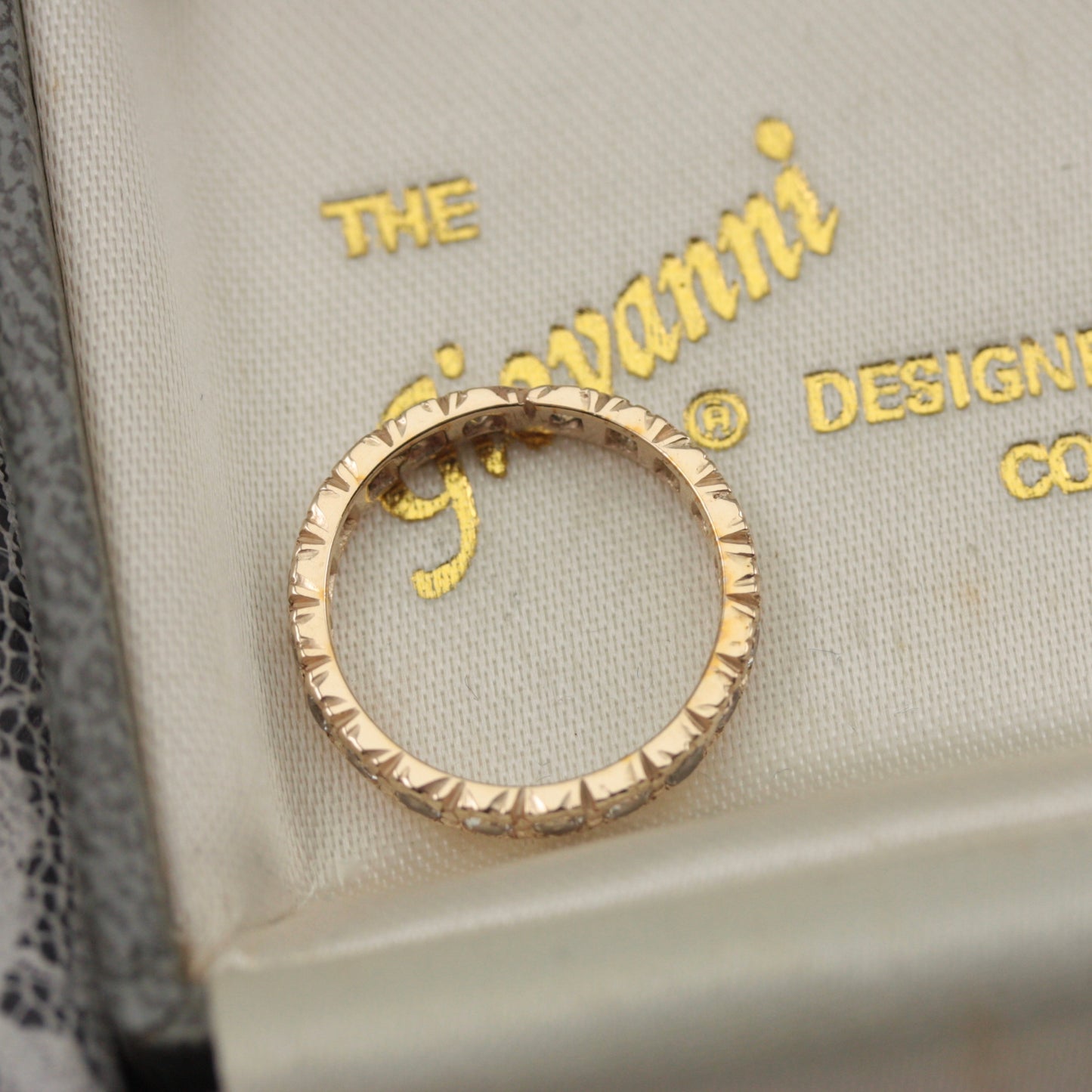 Vintage 9ct Gold Colourless Quartz Eternity Ring, 1970s