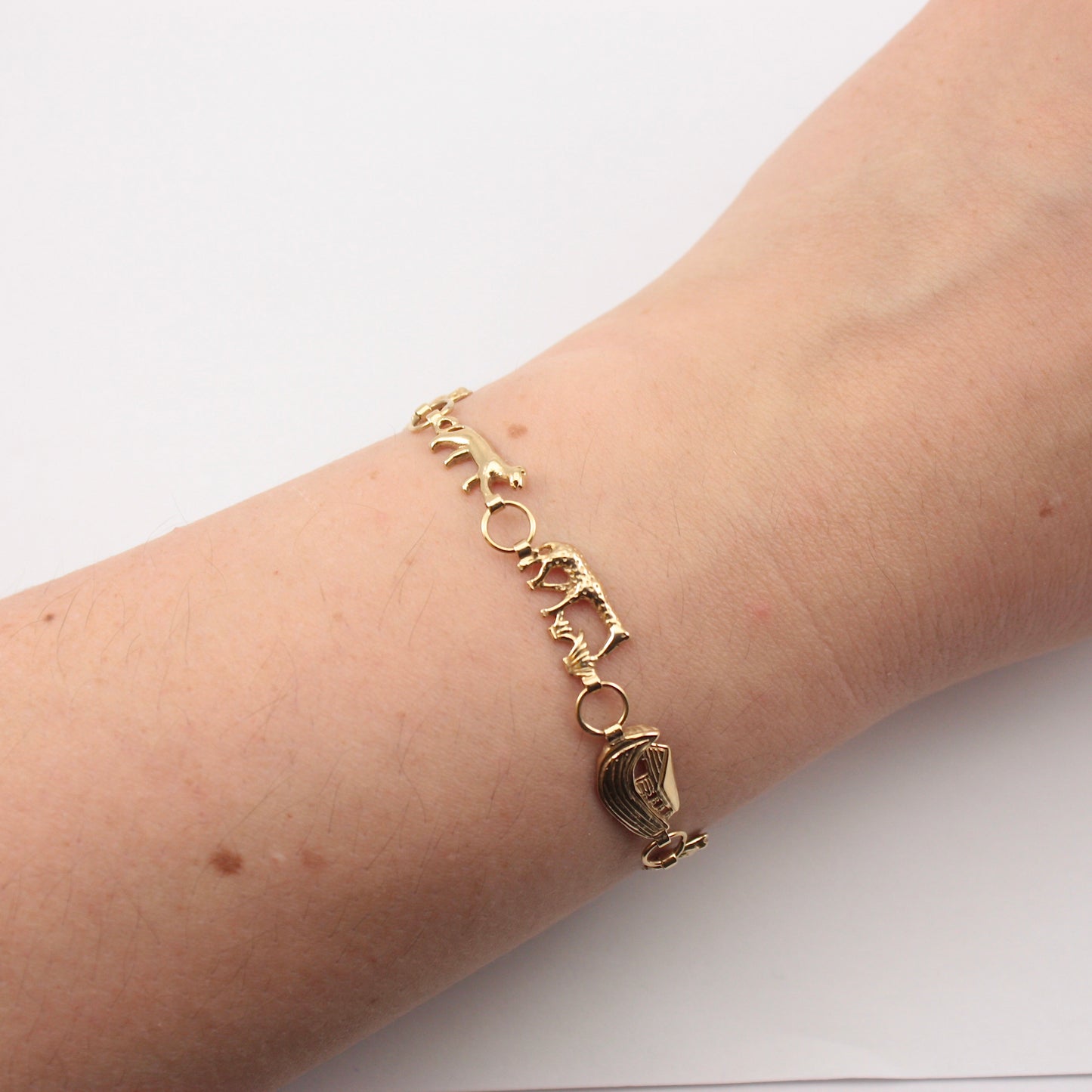 Vintage 9ct Gold Noah's Ark Bracelet