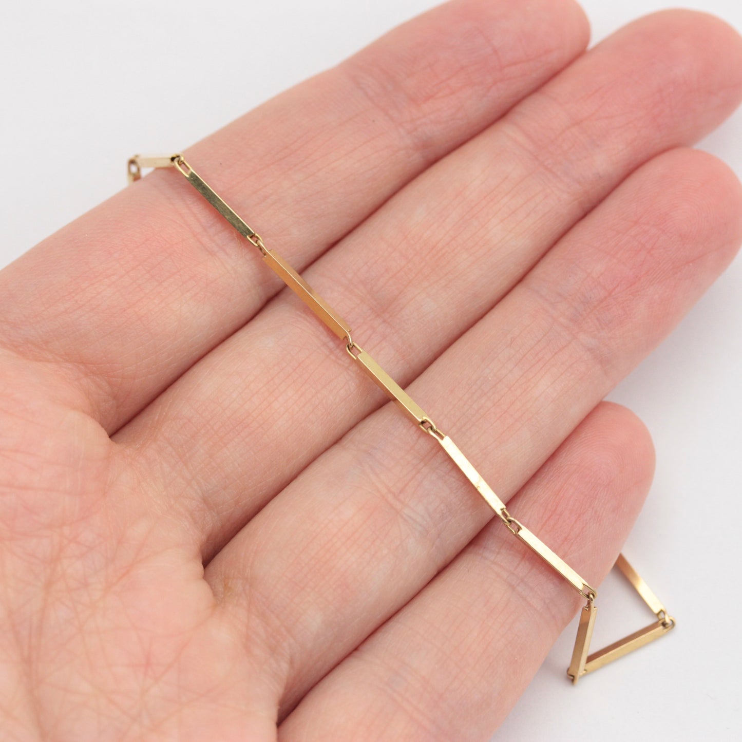 Vintage 9ct Yellow Gold Bar Bracelet, 1981