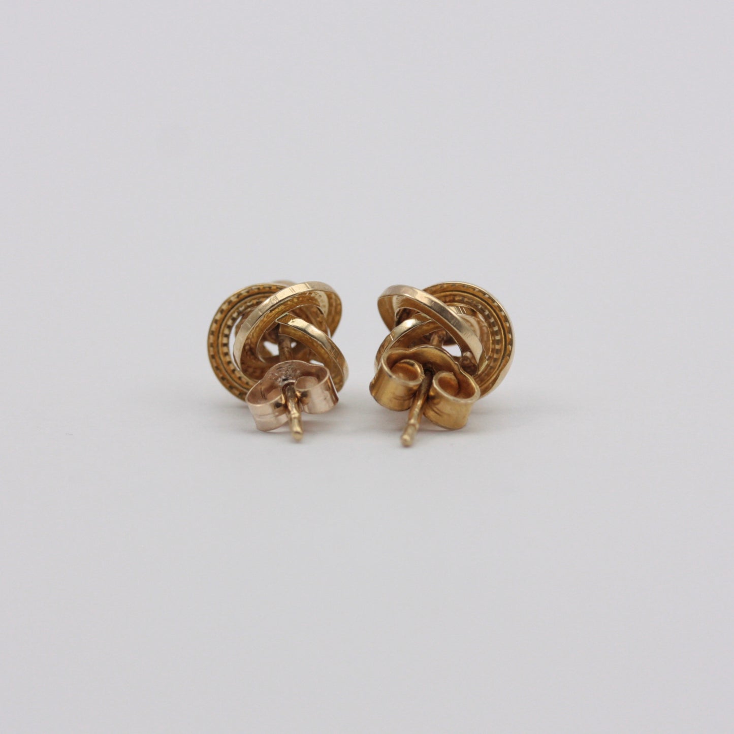 Vintage 9ct Gold Knot Stud Earrings, 7mm