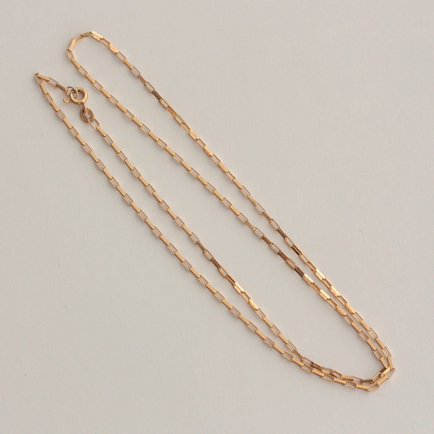 Pre-owned 9ct Gold Paper Link Chain Necklace, 20 inches, Unoaerre