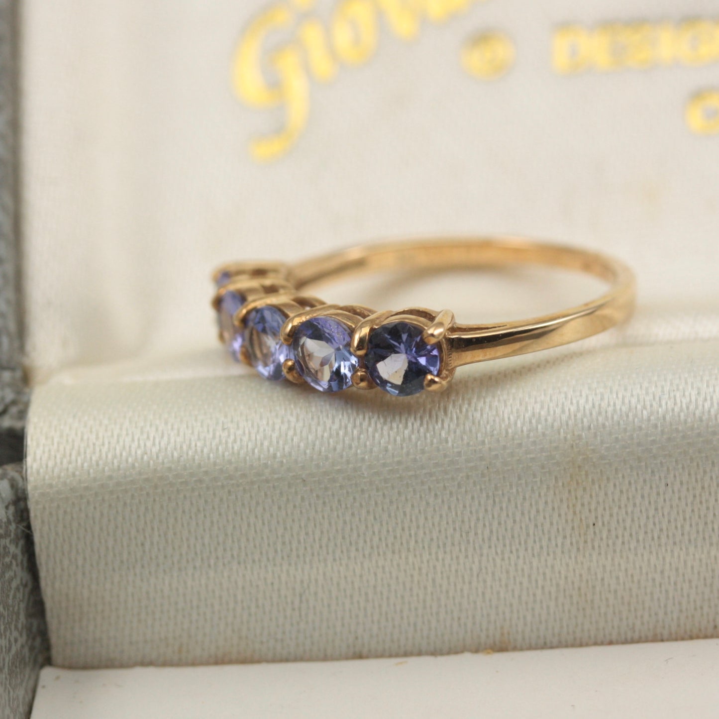 Pre-owned 9ct Gold Tanzanite 5 Stone Ring