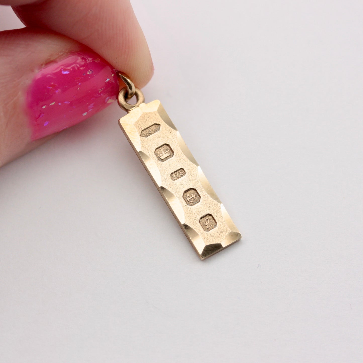 Vintage 9ct Gold Ingot Pendant Hallmarked 1985