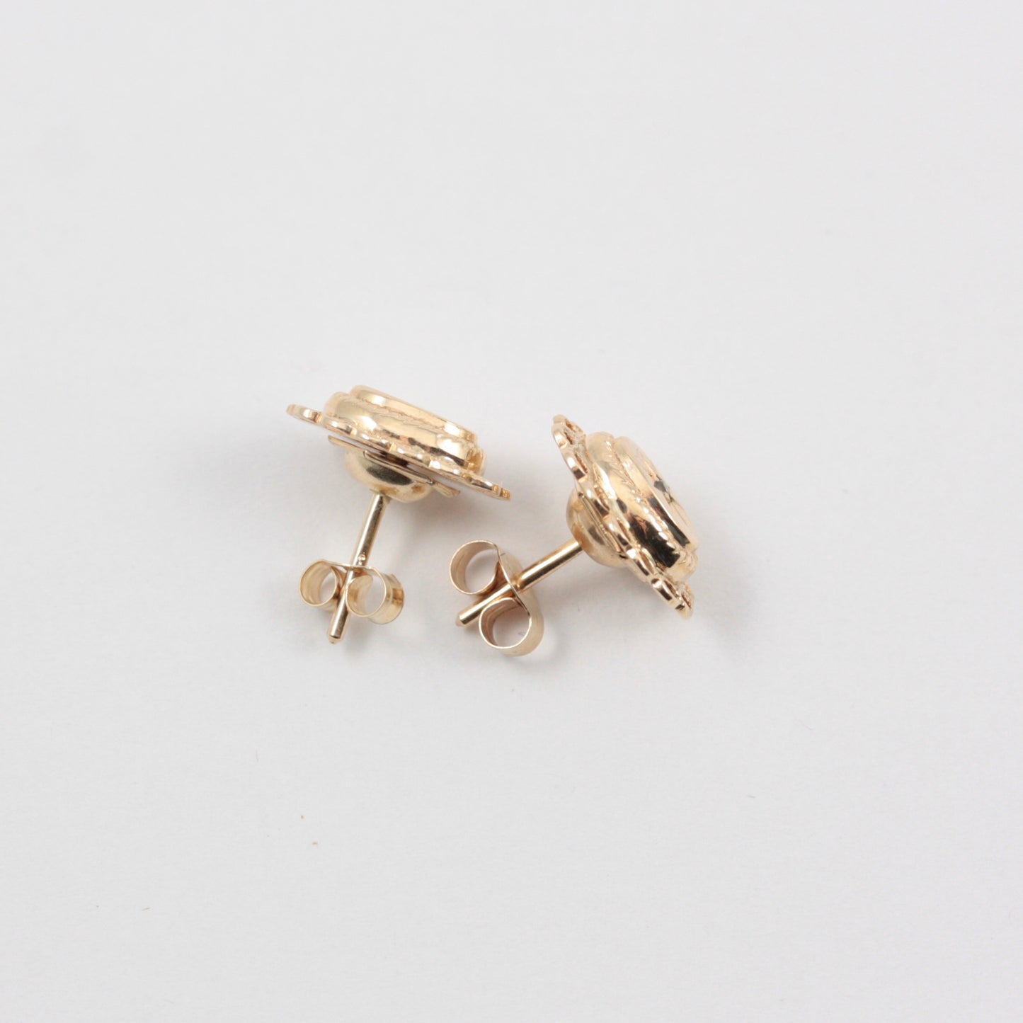 Vintage 9ct Gold Star Set Diamond Stud Earrings, 1978