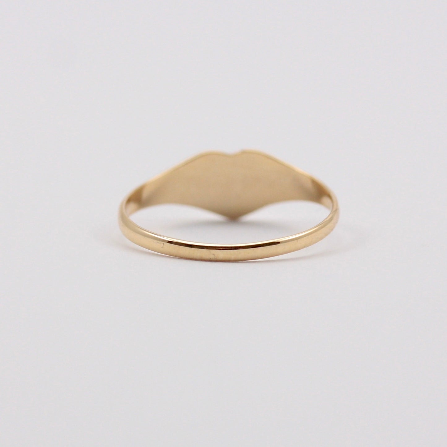Vintage 9ct Gold Heart Signet Ring with Initial 'A', 1983