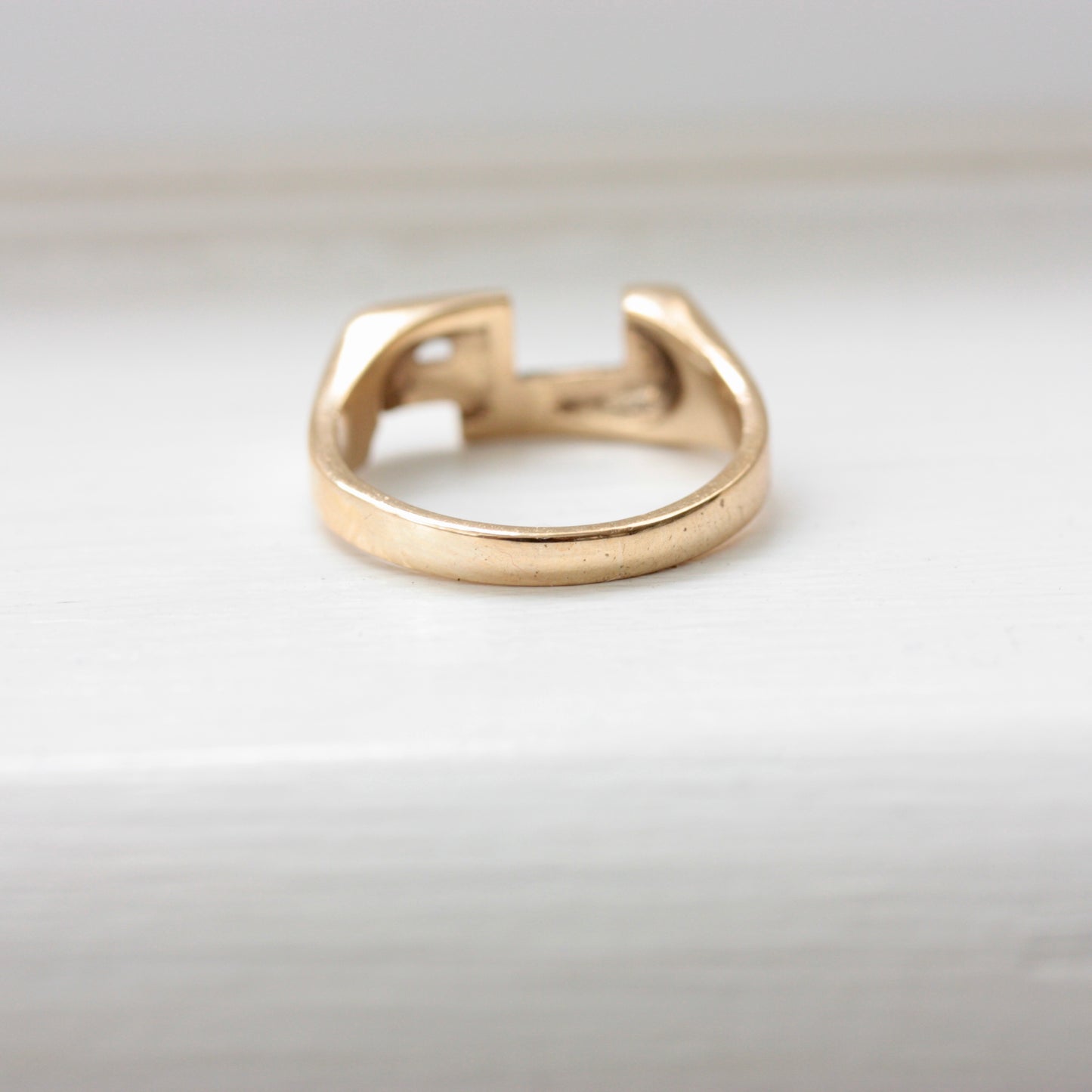 Vintage 9ct Yellow Gold 'LP' Initials Ring