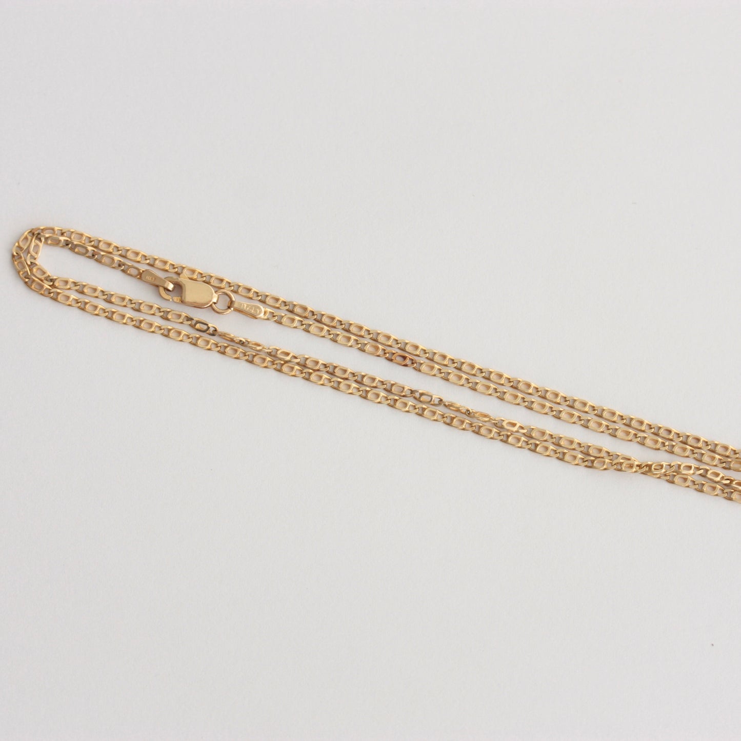 Pre-owned Italian 14K Gold Fancy Link Chain Necklace, 20 inches