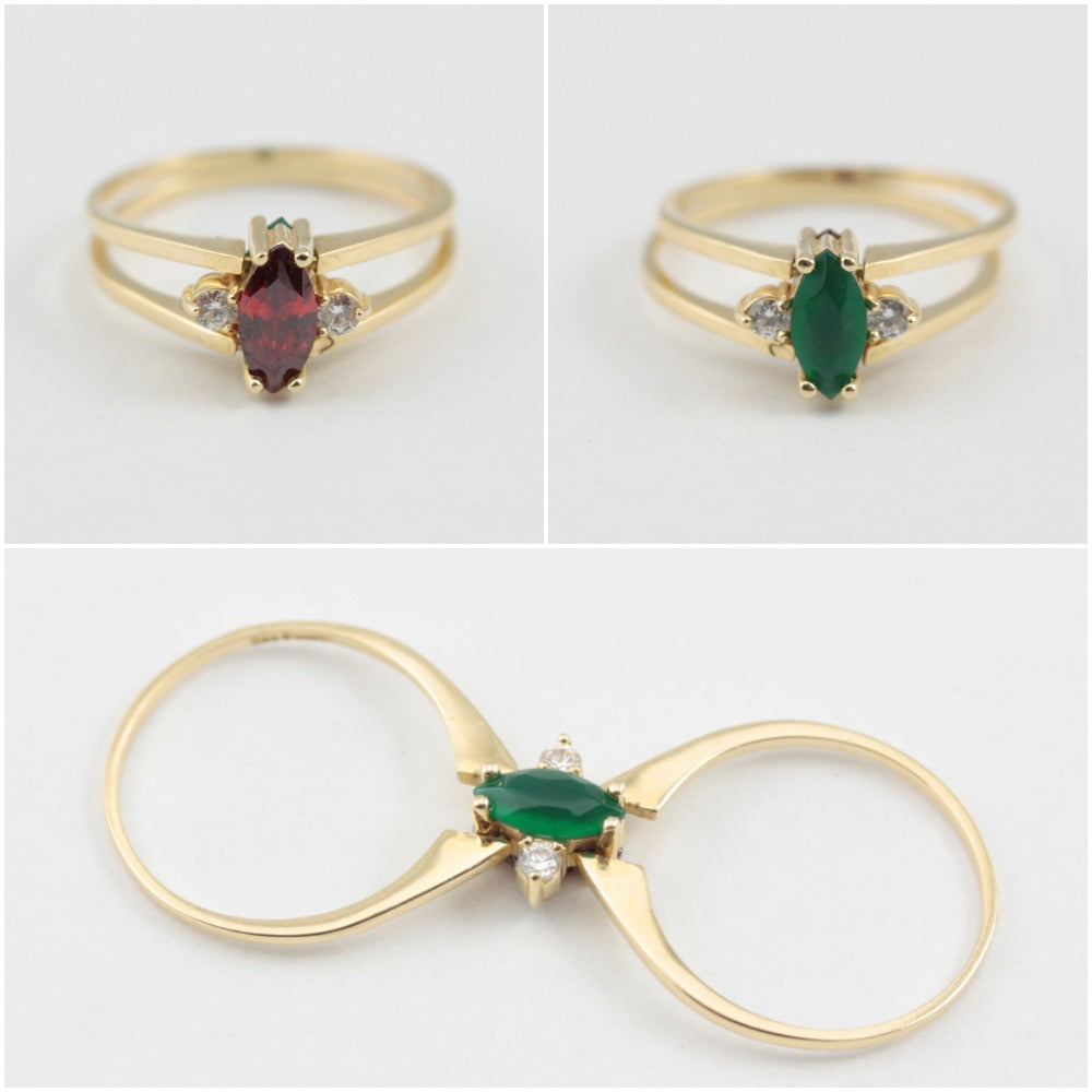 14ct gold reversible ring by Arpas