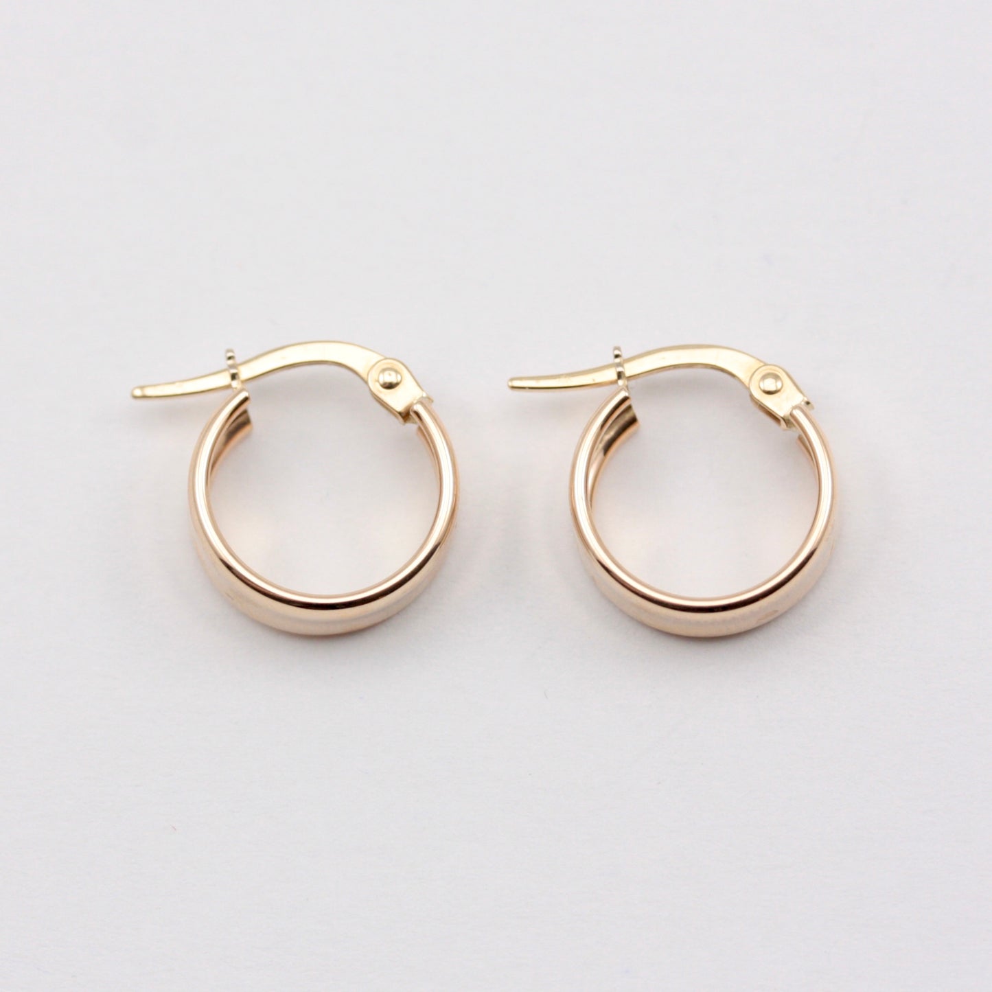Pre-owned 9ct Yellow Gold Wide Hoop Earrings, Small