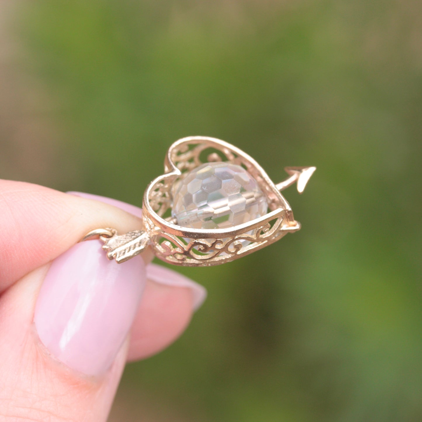 vintage aurora borealis charm