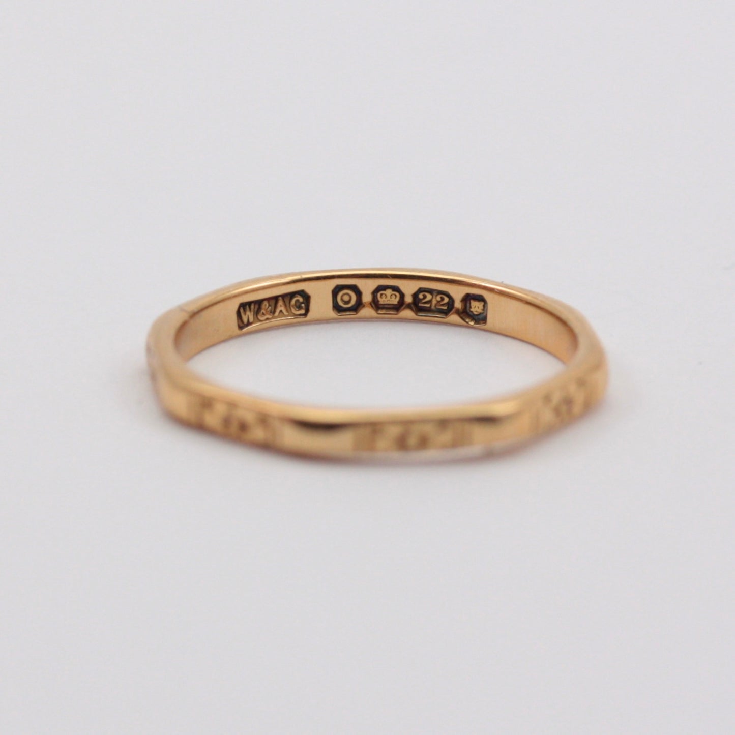 Vintage 22ct Gold Orange Blossom Octagon Ring, 1949