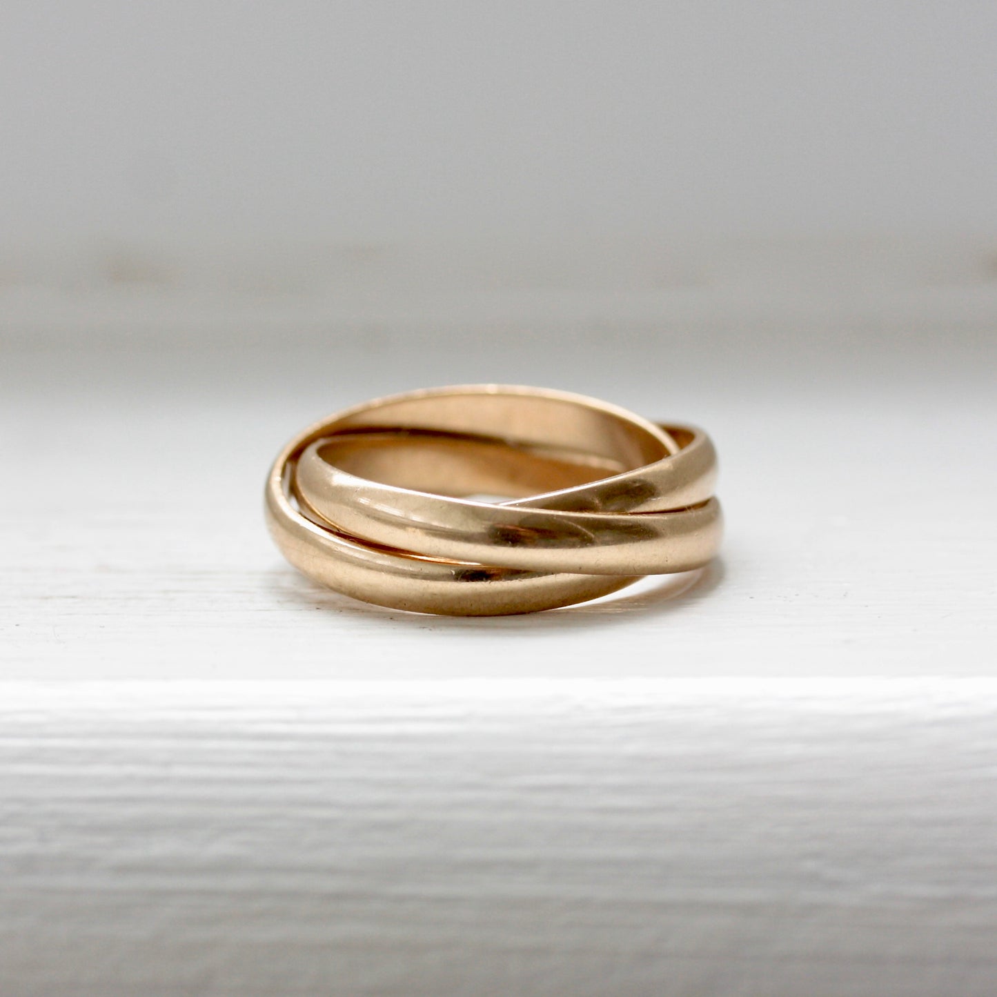 Vintage 9ct Yellow Gold Russian Wedding Band Ring, 1994