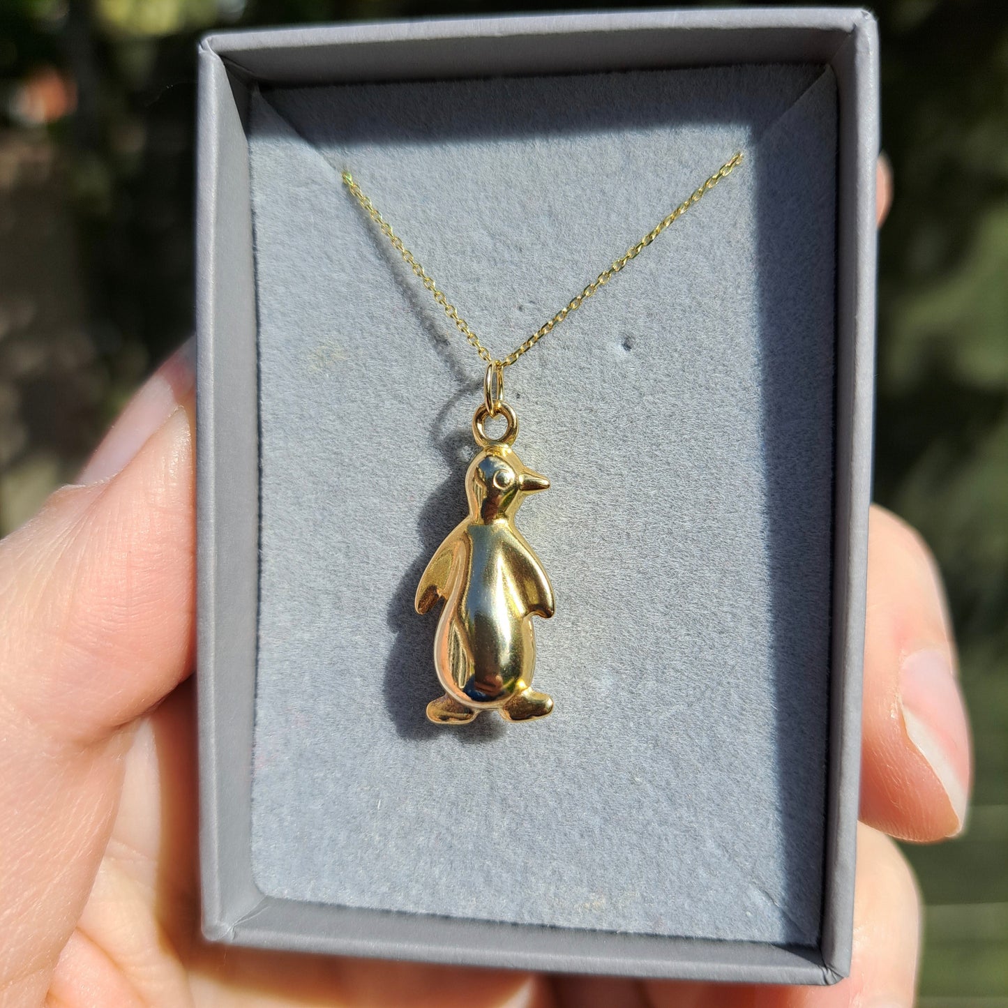Vintage Yellow Gold Penguin Charm, 1990s