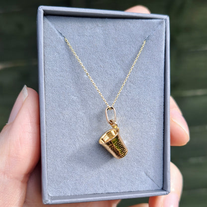 9ct Gold Thimble Charm, by Unoaerre